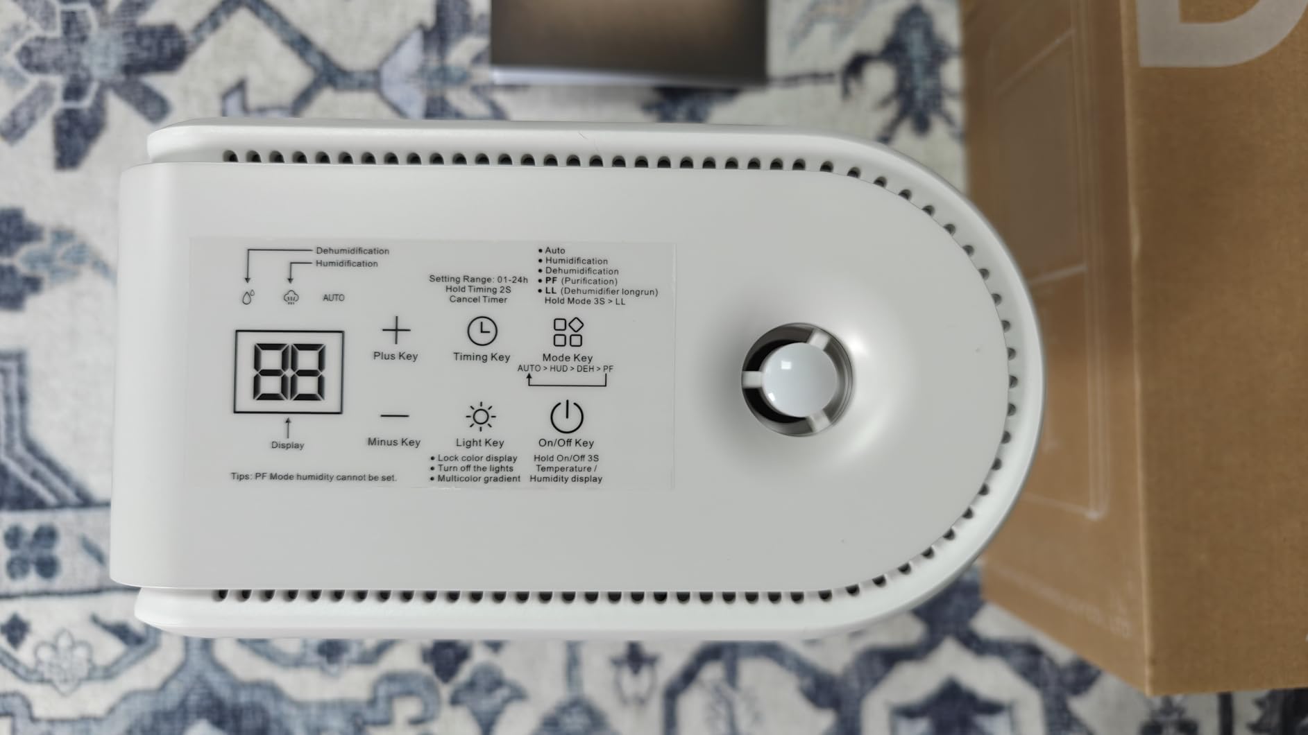 3 in 1 Dehumidifier, Humidifier & Aroma Diffuser with Air Combo One - 39Oz, Small Auto Purifier Humidity Control Quiet 27db Multifuctional Colorful Mist,for Bedroom/Bathroom/Bome/Basement(350 sq.ft) customer photo 2