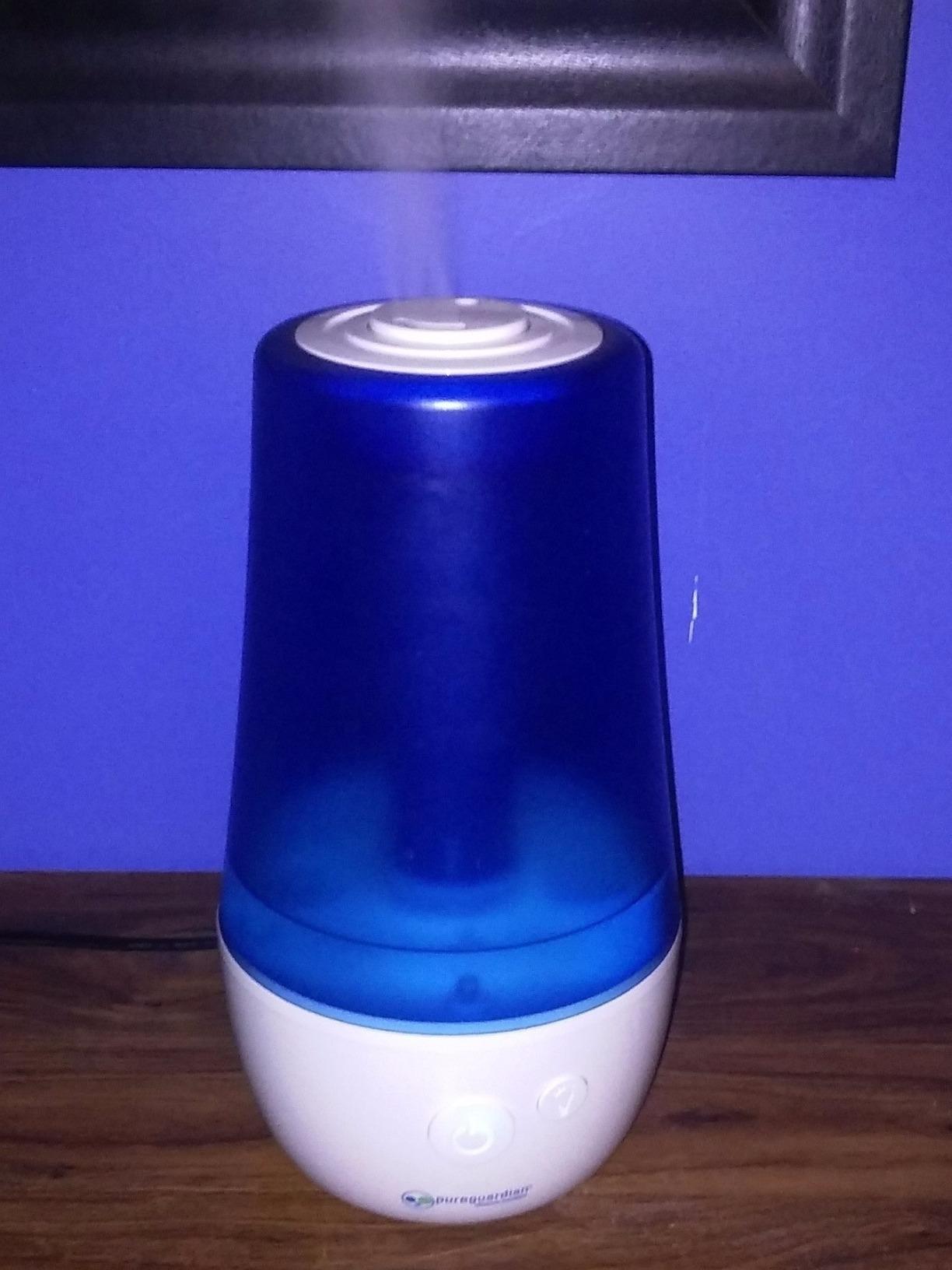 1-Gallon Ultrasonic Cool Mist Humidifier with Aroma Tray, 70-Hour Run Time, 320 Sq. Ft. Coverage, Filter Free, Silver Clean Treated Tank, for Home, Bedroom, Office, H965WC customer photo 2