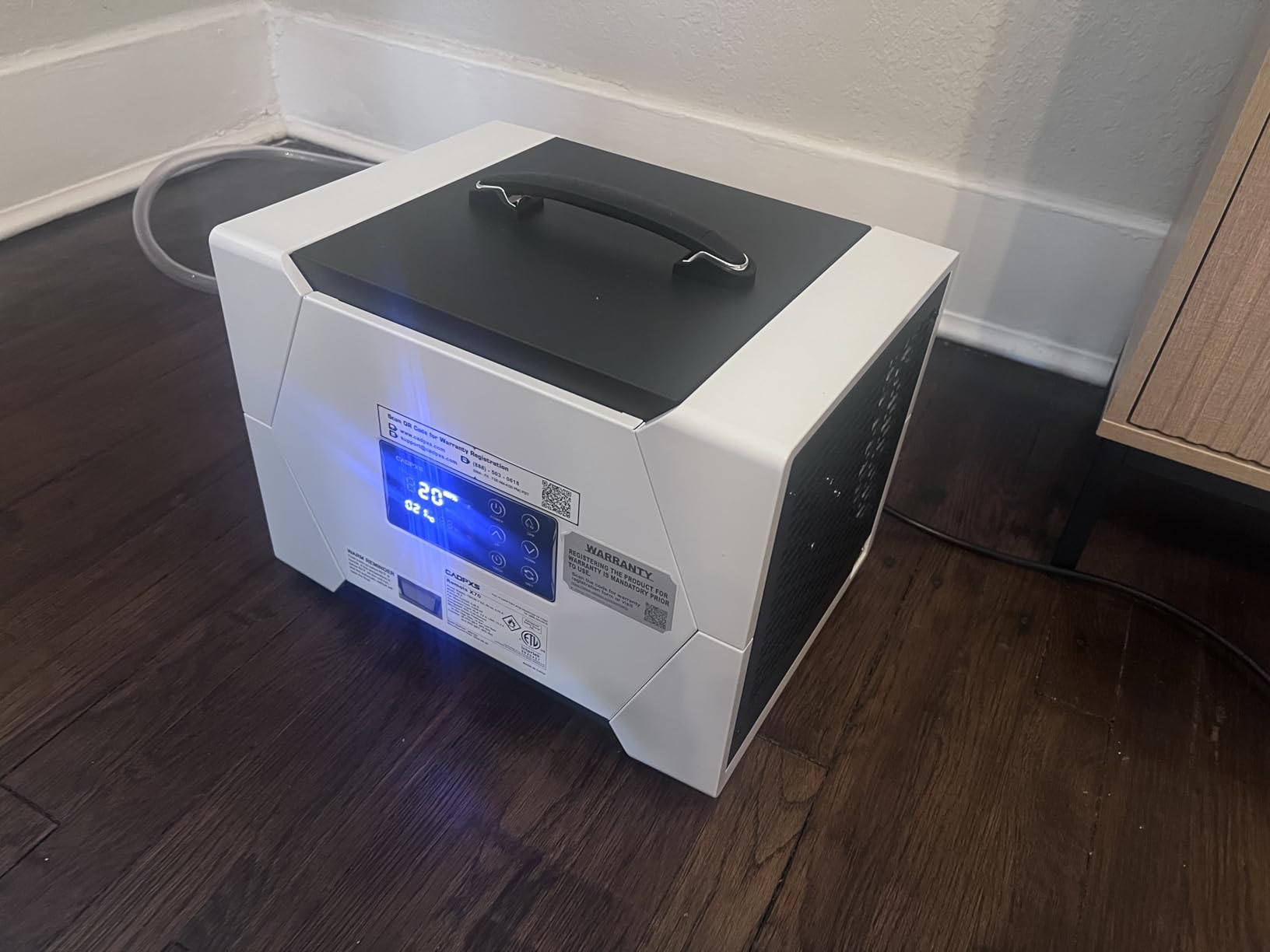 CADPXS Crawl Space Dehumidifier, 125 Pints Commercial Dehumidifiers with Drain Hose, Dehumidifier for Crawlspace, Basements & Water Damage Use, Auto Defrost & Memory Restart, cETL Listed customer photo 2