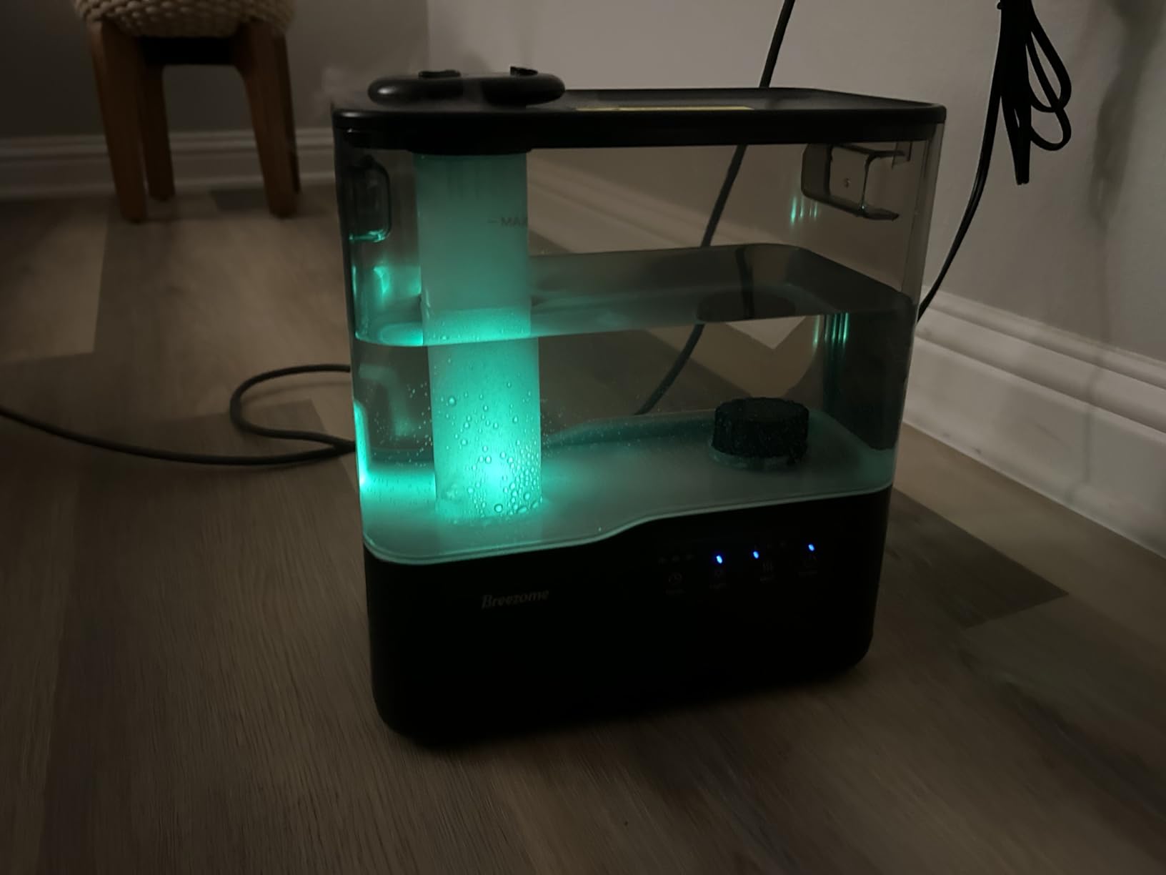 BREEZOME 5L Humidifiers for Bedroom Large Room, 36H Top Fill Cool Mist Humidifier with Essential Oil Tray, 7-Color Mood Light, Timer, Quiet Ultrasonic Humidifier for Home, Baby Nursery, Plants customer photo 2