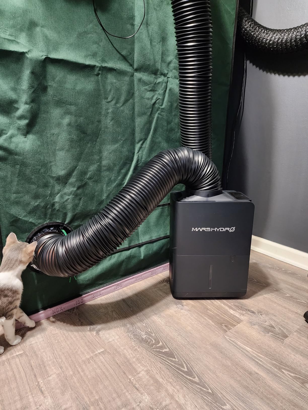 MARS HYDRO 18L/Day (38Pint) Compressor Dehumidifier, with Digital Humidity Control Display, Air Duct, Drain Hose & Washable Filter, Powerful Dehumidification for Grow Tent and Home customer photo 2