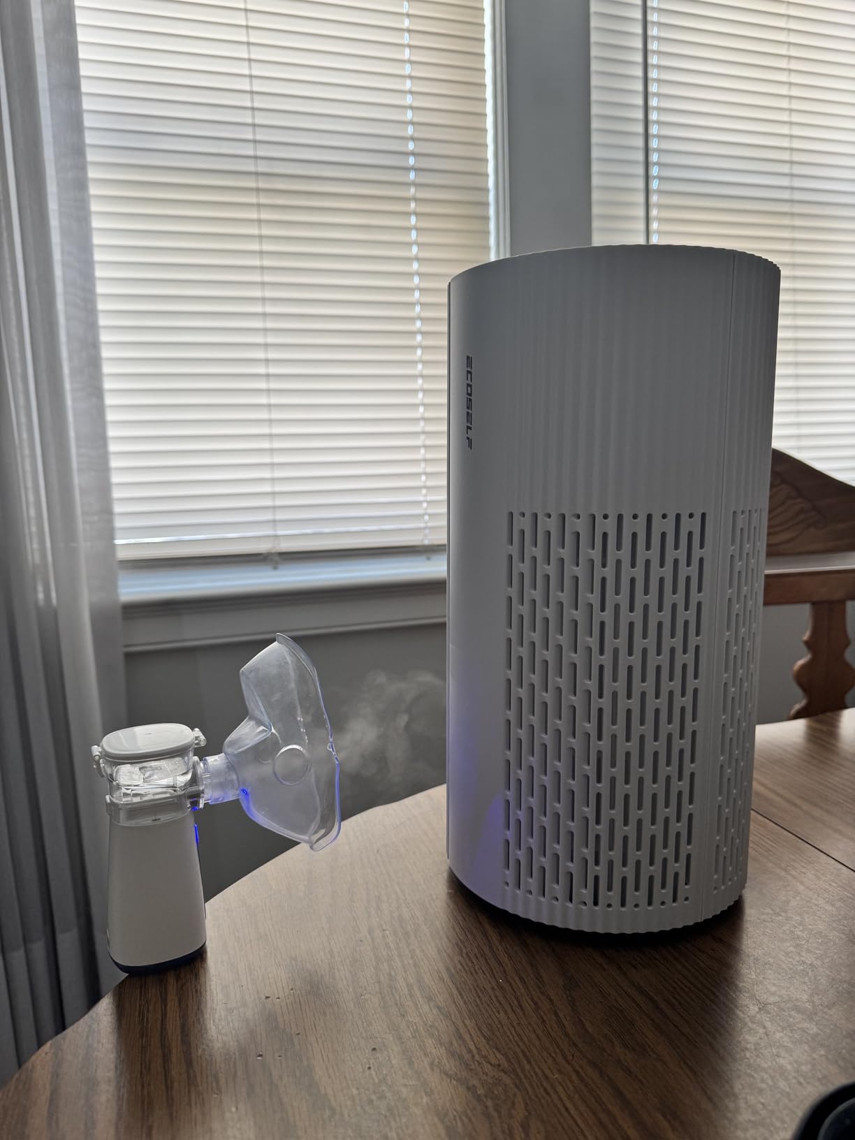Air Purifiers for Home Large Room Cover Up to 1500 Ft² with True HEPA Filter, 20dB Sleep Mode, 360° Air Intake & Outlet, Air Cleaner for Bedroom Pets, 7 Color Light, HAP604, Bright White customer photo 1