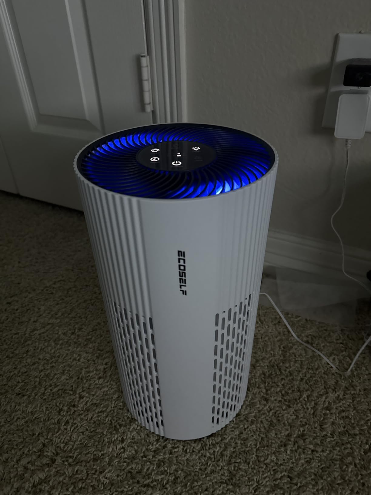 Air Purifiers for Home Large Room Cover Up to 1500 Ft² with True HEPA Filter, 20dB Sleep Mode, 360° Air Intake & Outlet, Air Cleaner for Bedroom Pets, 7 Color Light, HAP604, Bright White customer photo 2