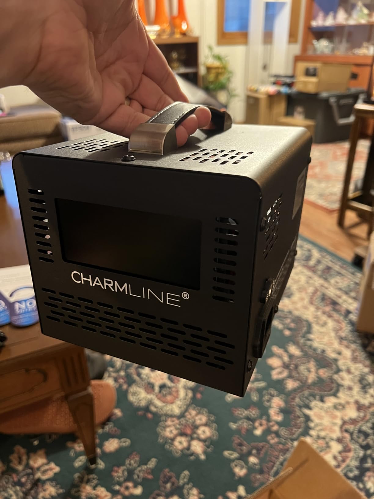 Charmline 2-in-1 Smart Ozone Generator with Remote Control, 60,000 mg/h AC Power or 12V Car Cigarette Lighter, Odor Eliminator for Car, Room & Basement, Black customer photo 1