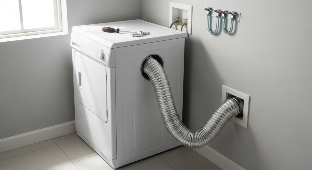 How To Hook Up A Dryer Vent In A Tight Space