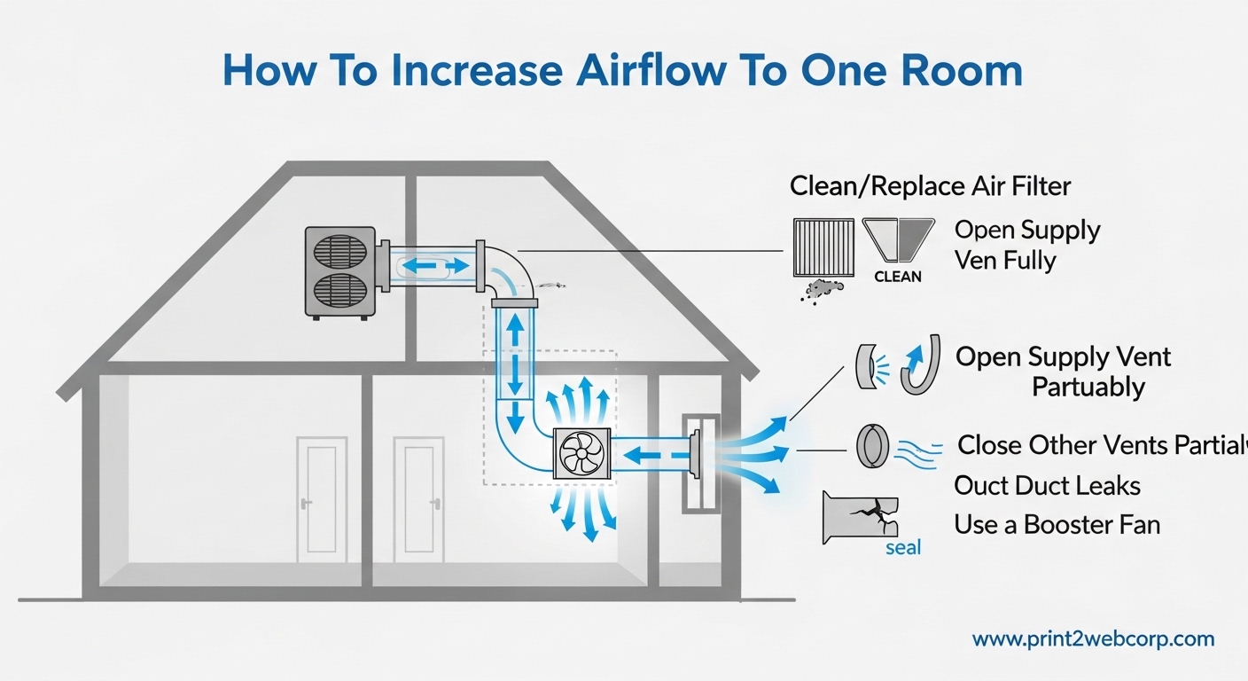 How To Increase Airflow To One Room