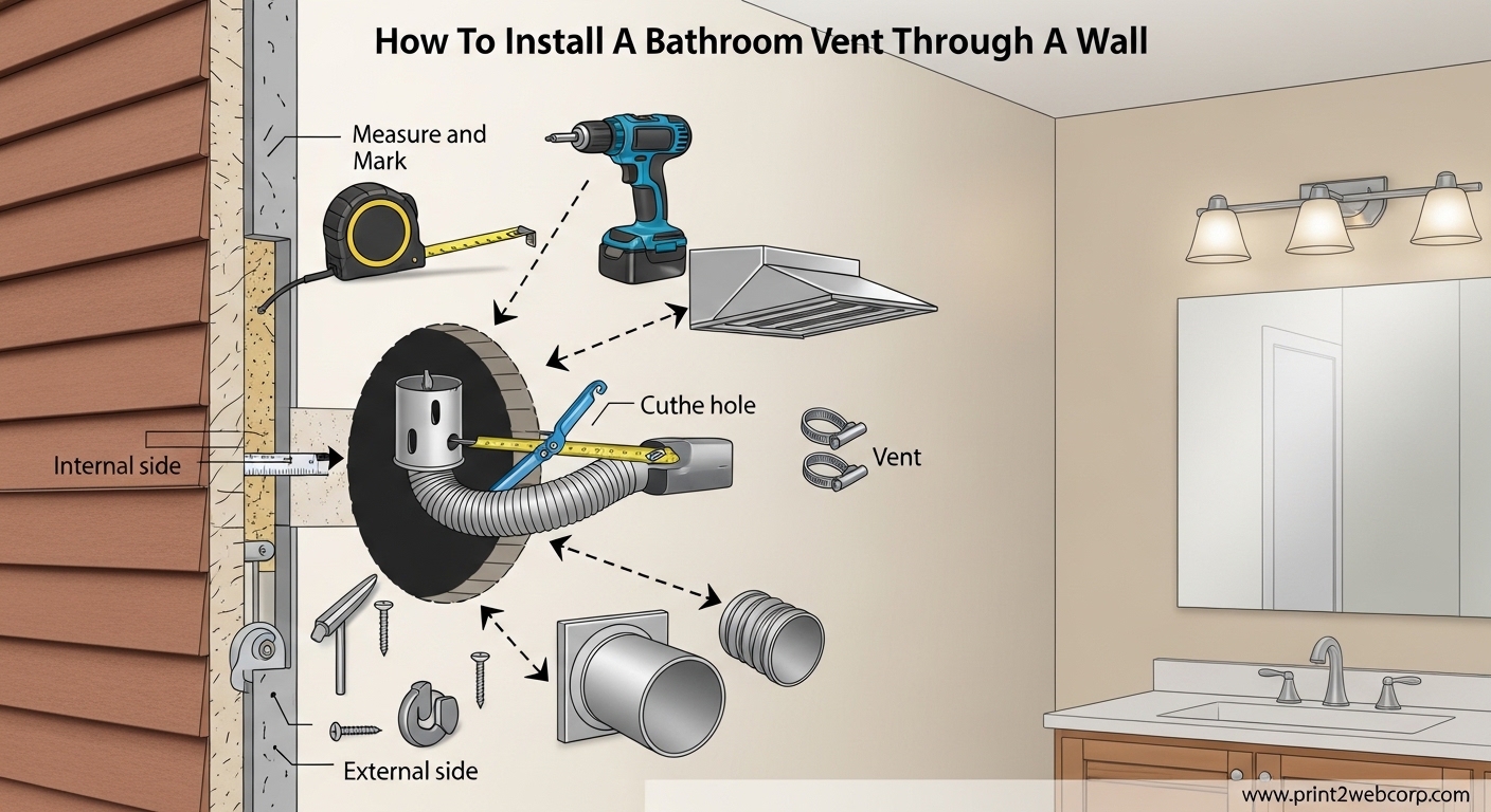 How To Install A Bathroom Vent Through A Wall