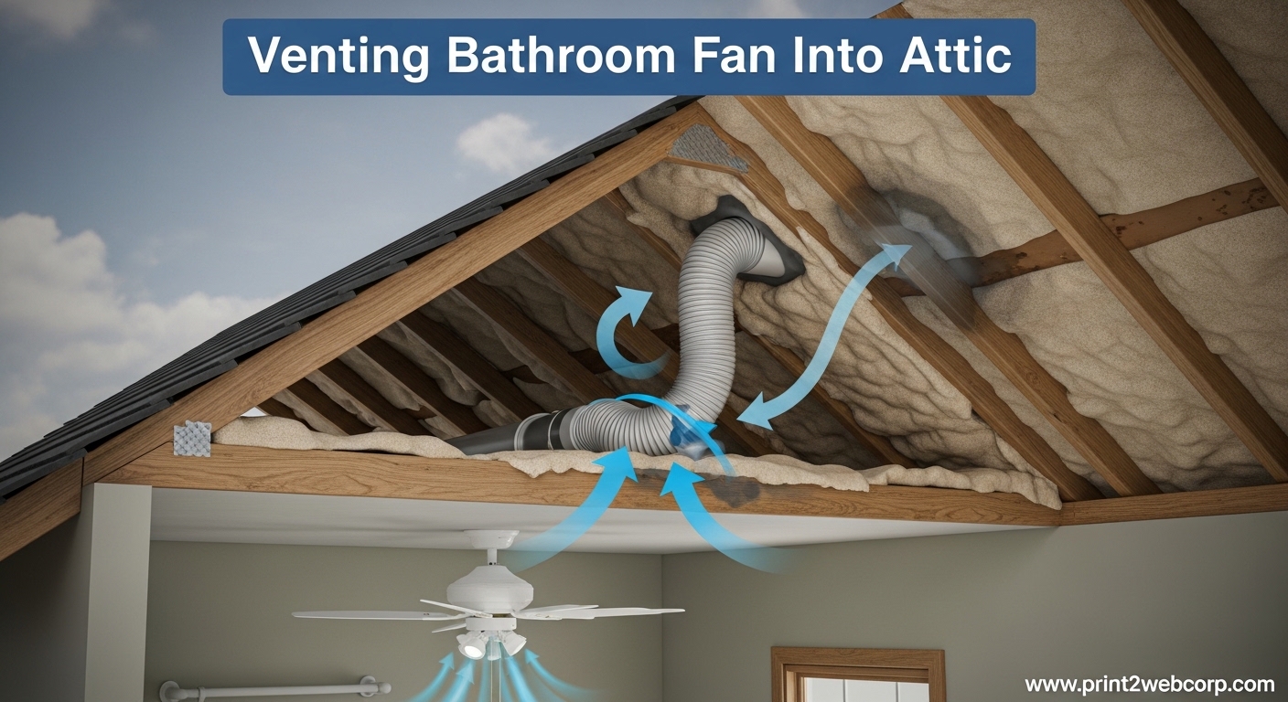 Venting Bathroom Fan Into Attic