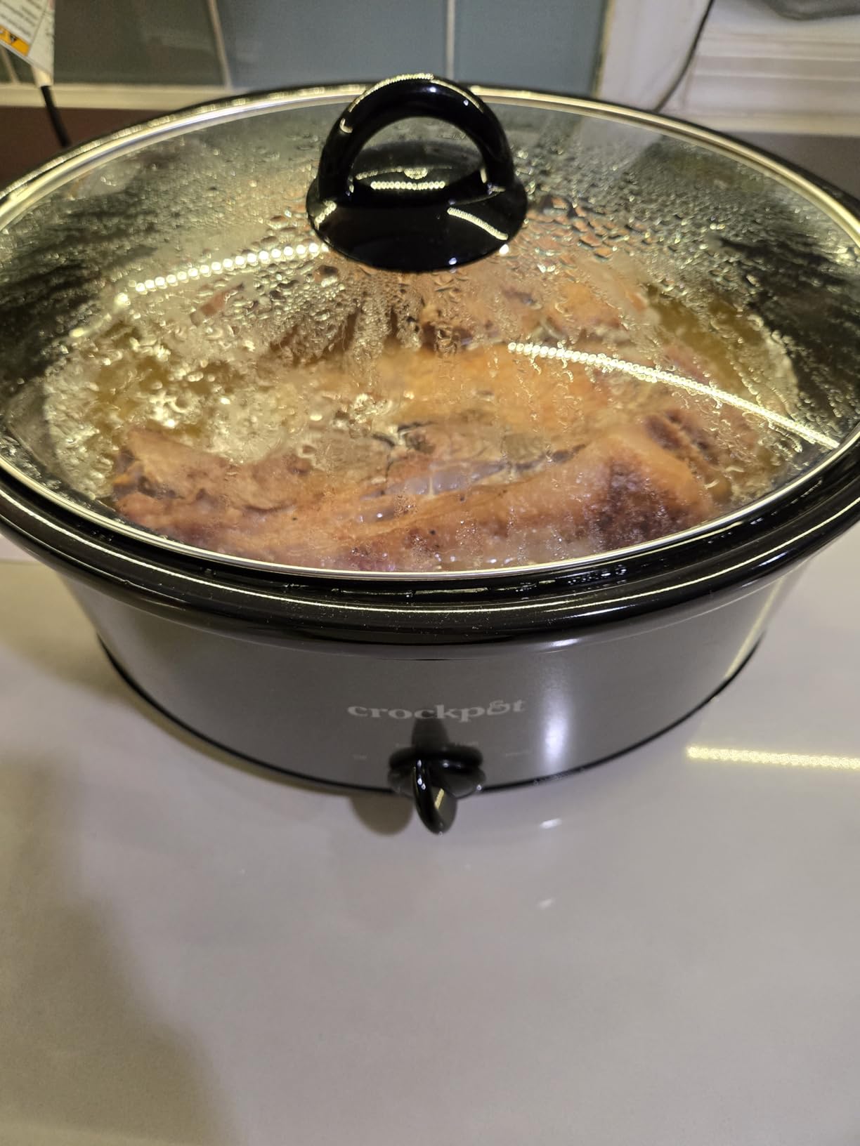 Crock-Pot 7-Quart Manual Slow Cooker, Family Size Serves 8+ People & Fits 6-lb Roast, Removable Stoneware with Warming Setting, Dishwasher Safe for Easy Cleanup, Stainless Steel customer photo 1