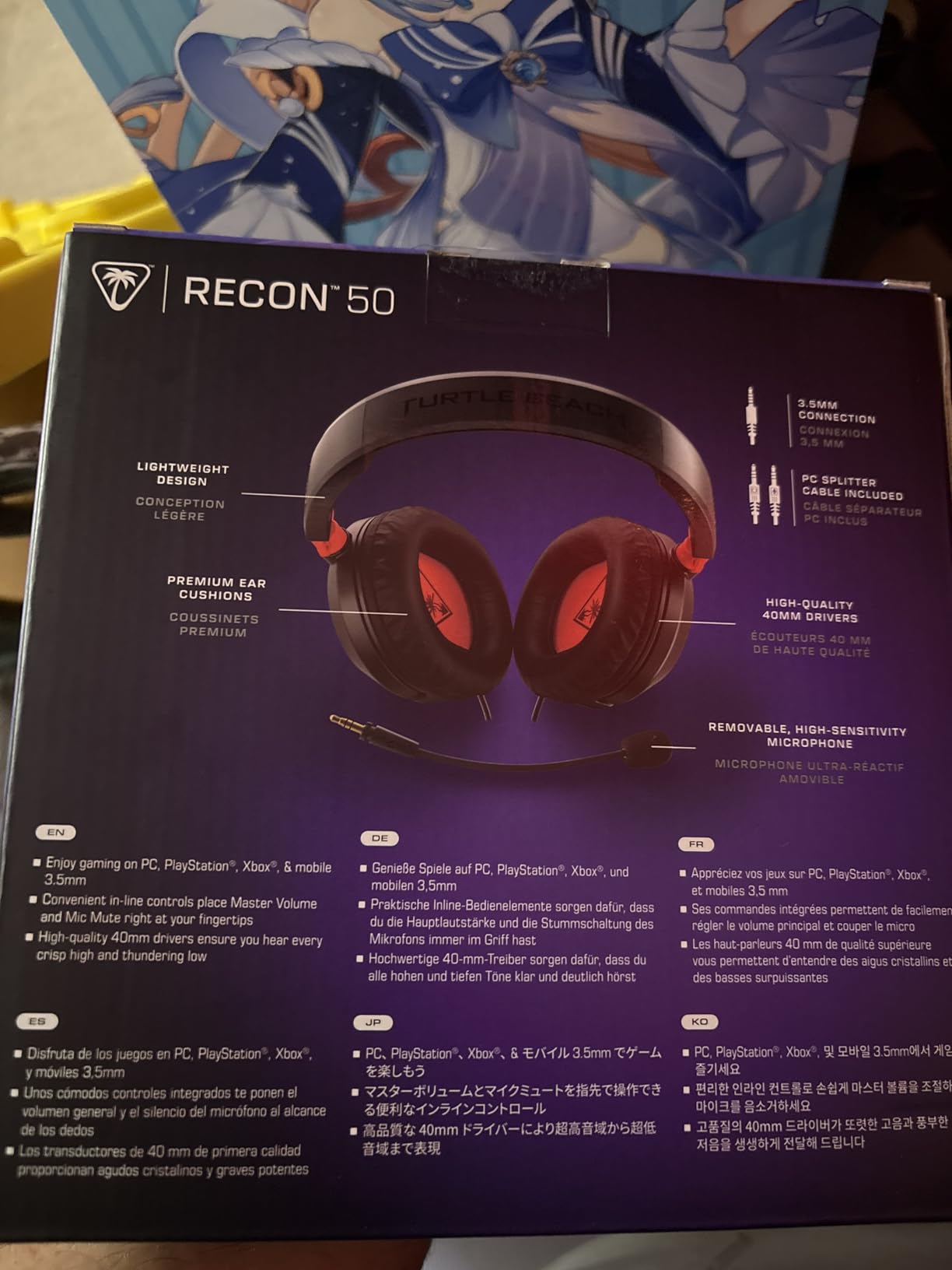 Turtle Beach Recon 50 Wired Gaming Headset - PC, Mac, PS4, PS5, Xbox Series X|S & Xbox One, & Mobile/Tablet with 3.5mm Removable Mic, 40mm Speakers, & In-line Controls - Black customer photo 1