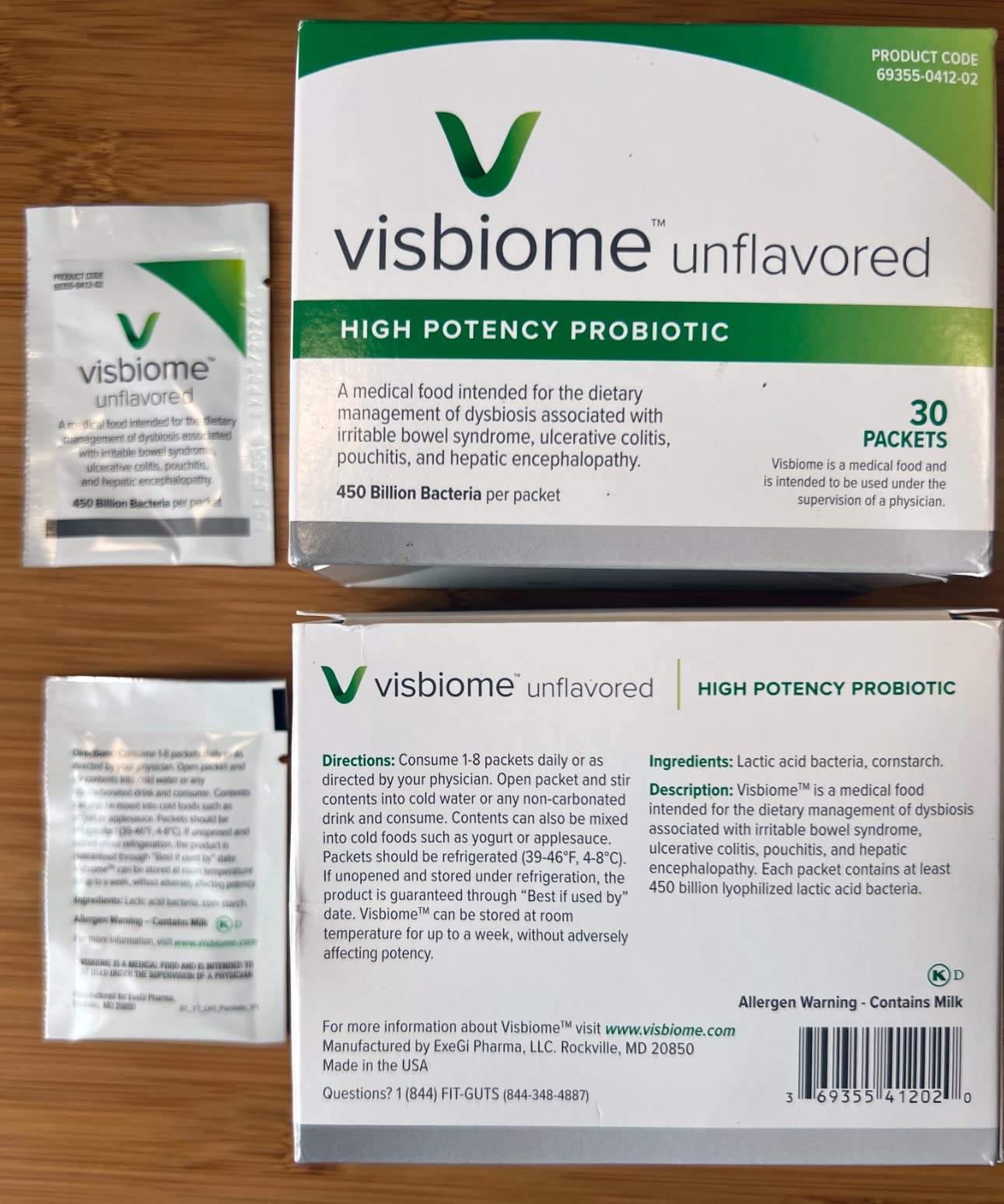 Visbiome® Advanced GI Care - High Potency Probiotic 450 Billion Strength - 30 Packets Unflavored Powder - Original De Simone Formulation - Shipped Cold in Recyclable Cooler with Temperature Monitor customer photo 1