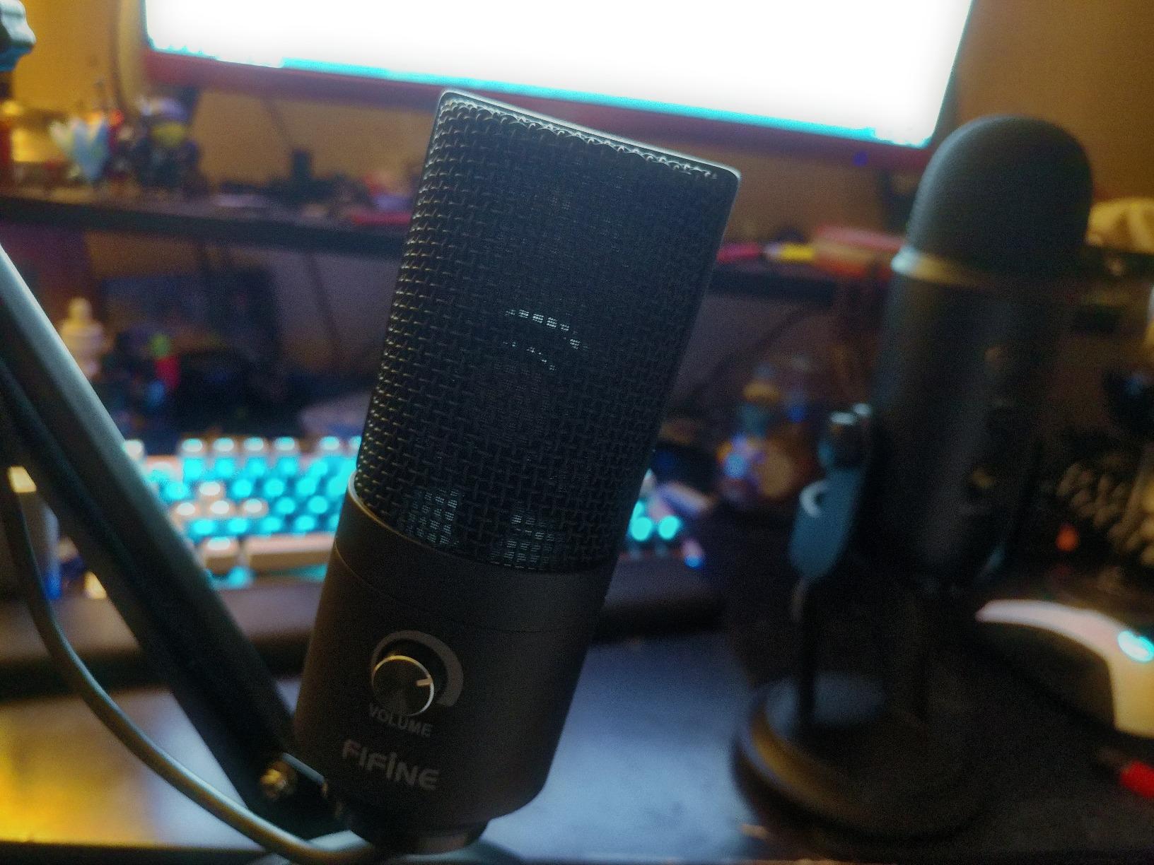 FIFINE USB Microphone, Metal Condenser Recording Microphone K669B for MAC OS, Windows, Cardioid Laptop Mic for Recording Vocals, Voice Overs, Streaming, Meeting and YouTube Videos customer photo 1