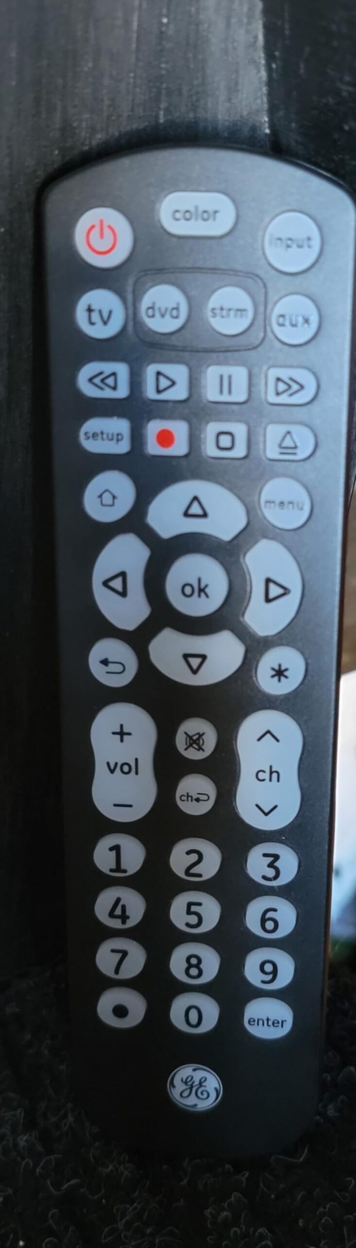 GE Backlit Buttons Universal Remote Control, Samsung TV Remote Control Replacement, Samsung Remote Control for Smart TV, Roku Remote Replacement, Vizio, LG TV, Sony, 4-Device, Black, 40081 customer photo 2