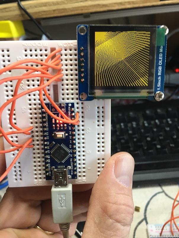 Waveshare 1.5inch RGB OLED Display Module 128x128 Pixels 16-bit High Color (65K Colors) with Embedded Controller Communicating via SPI Interface customer photo 1
