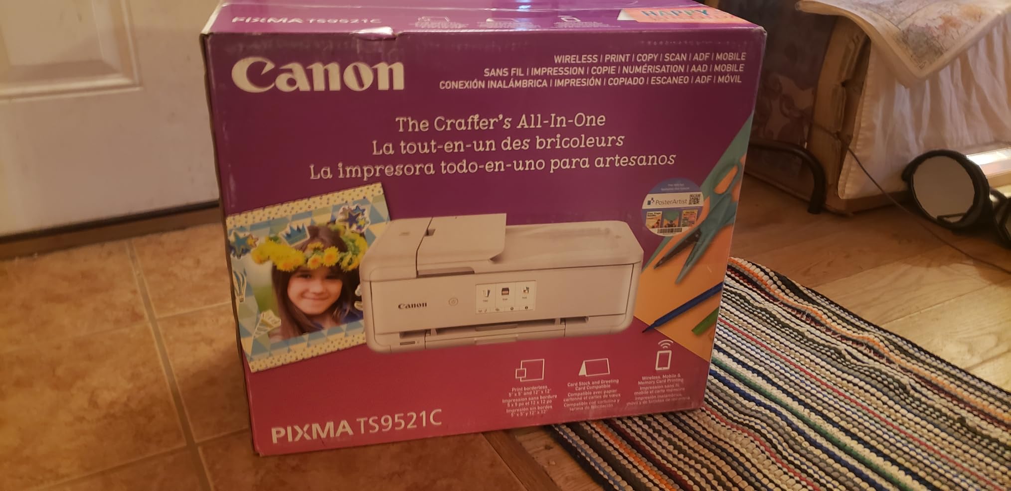 Canon TS9521C All-In-One Wireless Crafting Photo Printer, 12X12 Printing, White, Amazon Dash Replenishment Ready customer photo 1