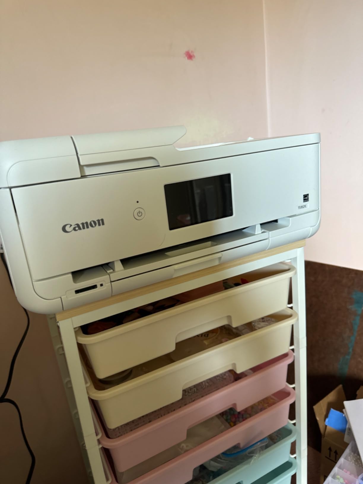 Canon TS9521C All-In-One Wireless Crafting Photo Printer, 12X12 Printing, White, Amazon Dash Replenishment Ready customer photo 2