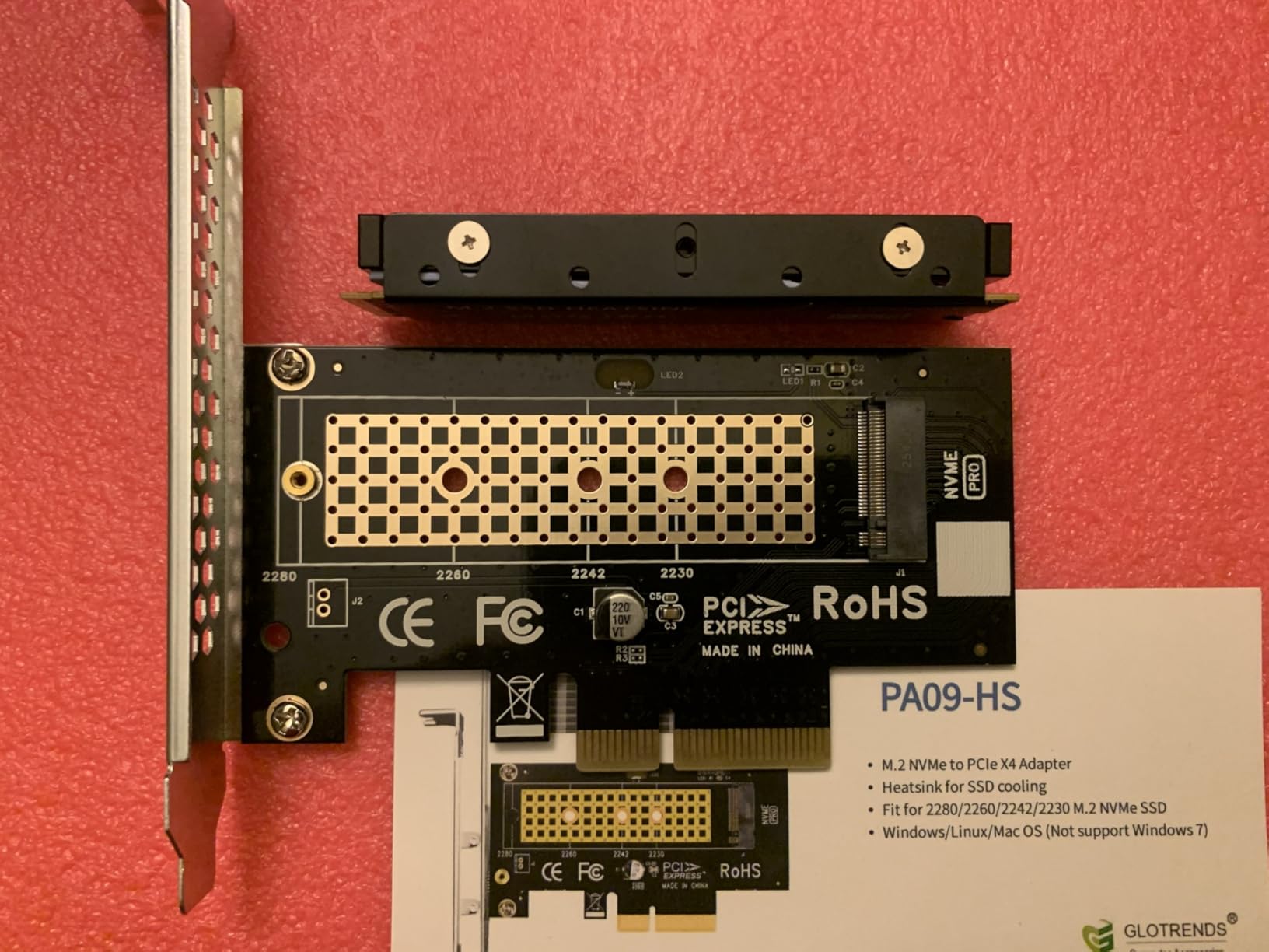 M.2 2280 SSD heatsink, Double-Sided Heat Sink, with Thermal Silicone pad for PC / PS5 M.2 PCIE NVMe SSD or M.2 SATA SSD customer photo 1
