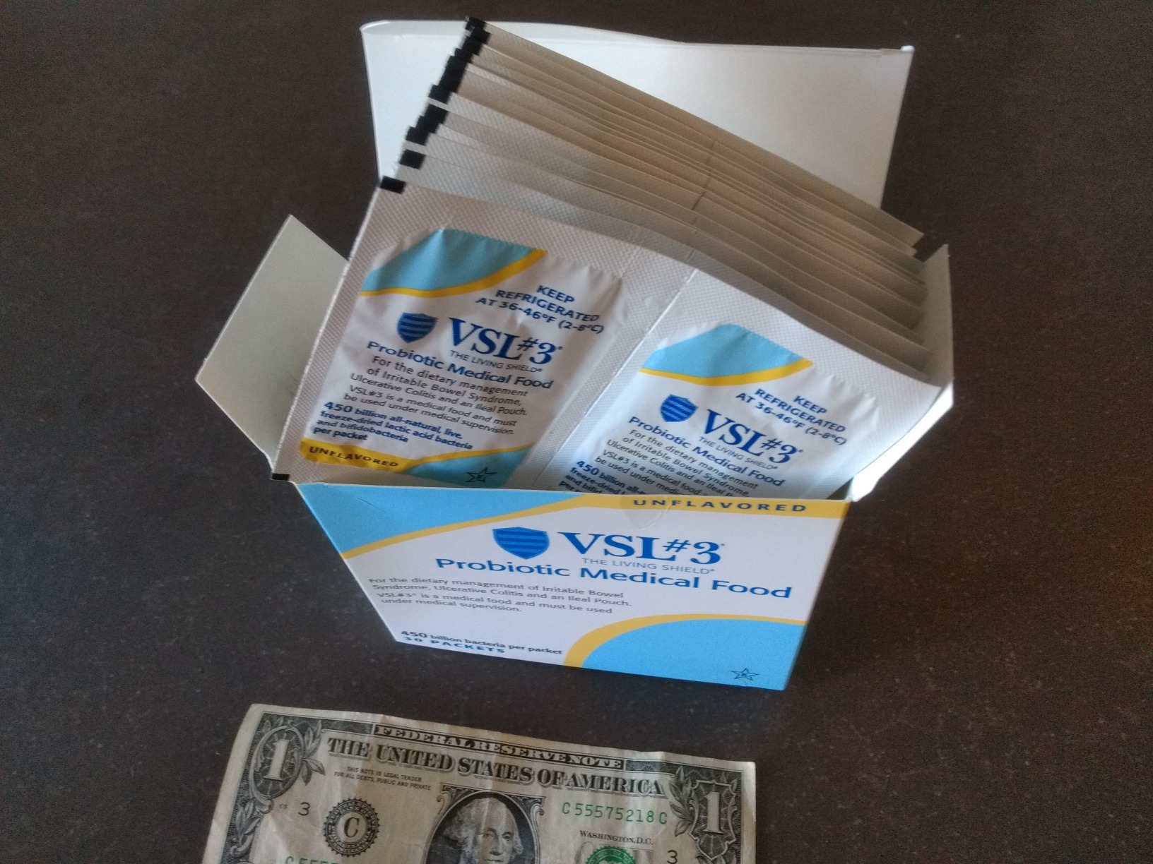 VSL#3® Probiotic Powder for Digestive Health, IBS & UC Symptoms - 450B CFUs, High-Potency, Multi-Strain, Live, Refrigerated Probiotic, Medical Food for Gut Health Support in Men & Women, 30 Pack customer photo 2