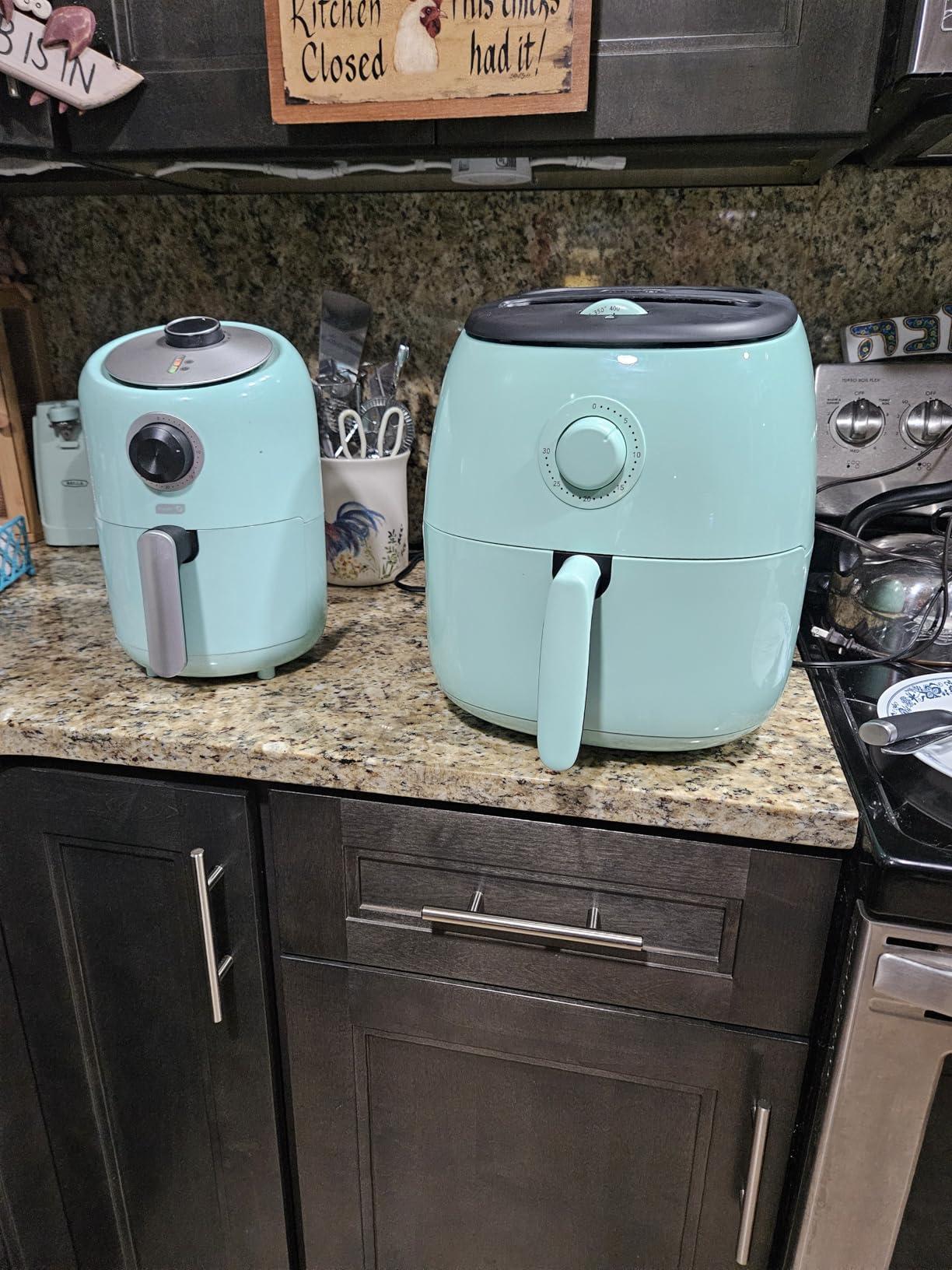 Dash Tasti-Crisp Air Fryer - AirCrisp Technology - Compact Design with Adjustable Temperature Control - Nonstick Fry Basket & Auto Shut-Off Feature - 2.6 Quarts - Aqua customer photo 1
