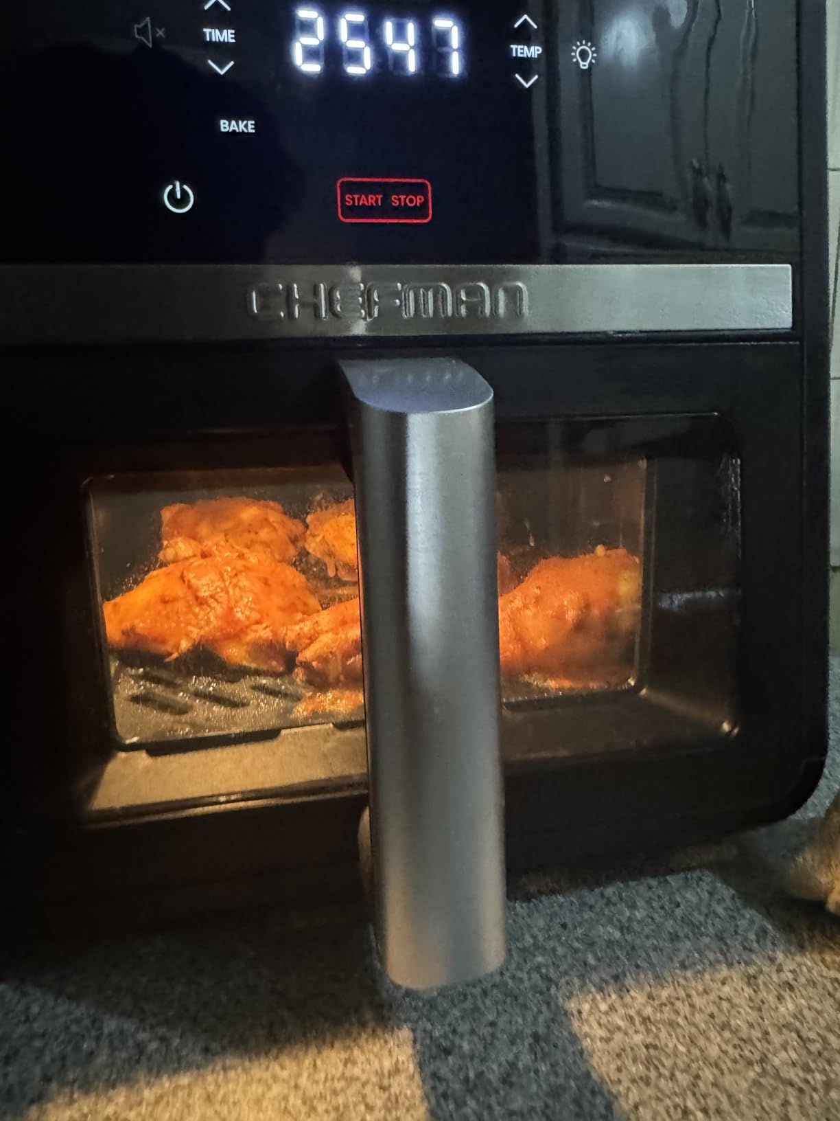 Chefman Air Fryer 8 Qt, TurboFry 4-in-1 with 450F Hi-Fry Option for Crispier Results, Bake, Dehydrate, Frozen, XL Nonstick Dishwasher-Safe Basket, Stainless Steel customer photo 1