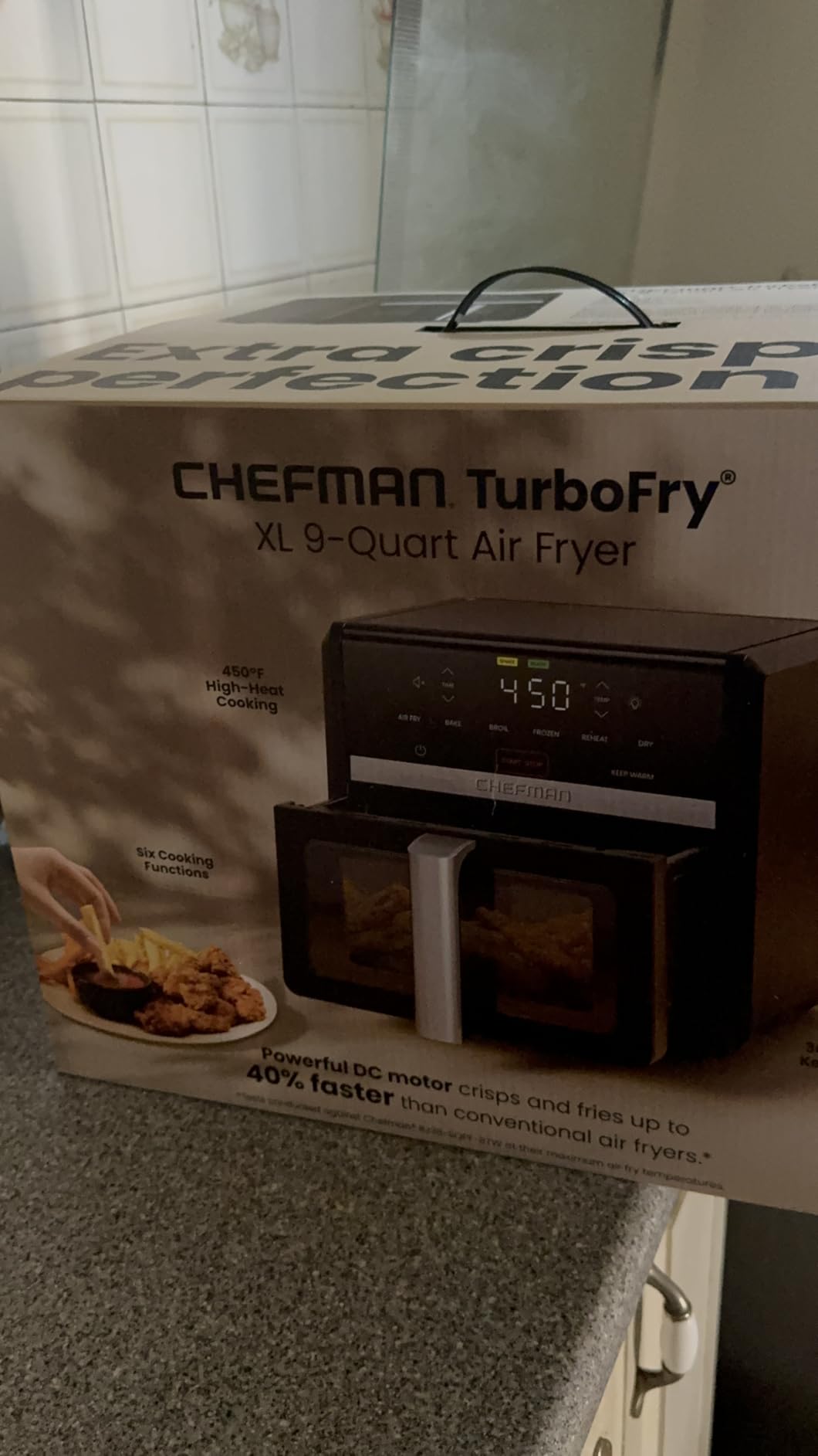 Chefman Air Fryer 8 Qt, TurboFry 4-in-1 with 450F Hi-Fry Option for Crispier Results, Bake, Dehydrate, Frozen, XL Nonstick Dishwasher-Safe Basket, Stainless Steel customer photo 2