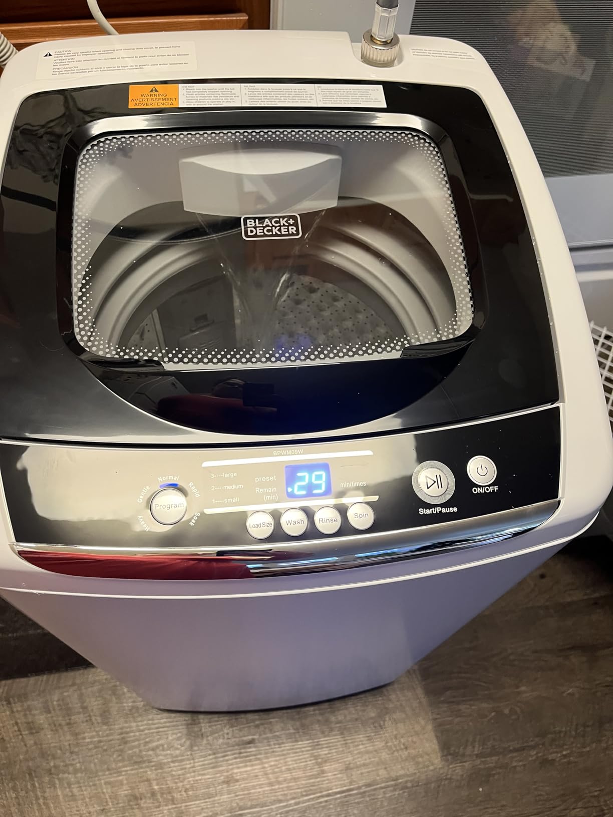BLACK+DECKER Small Portable Washer, Washing Machine for Household Use, Portable Washer 2.0 Cu. Ft. with 6 Cycles, Transparent Lid & LED Display customer photo 1