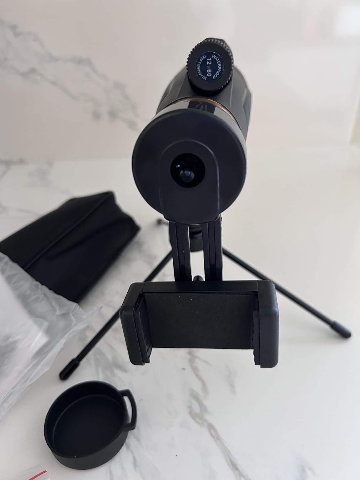 12x60 Monocular for Outdoor/Hiking - Unique Gifts for Fathers Day & Christmas, with Phone Adapter & Tripod, Gifts for Camping Birdwatching Travel Photography Hunting customer photo 1