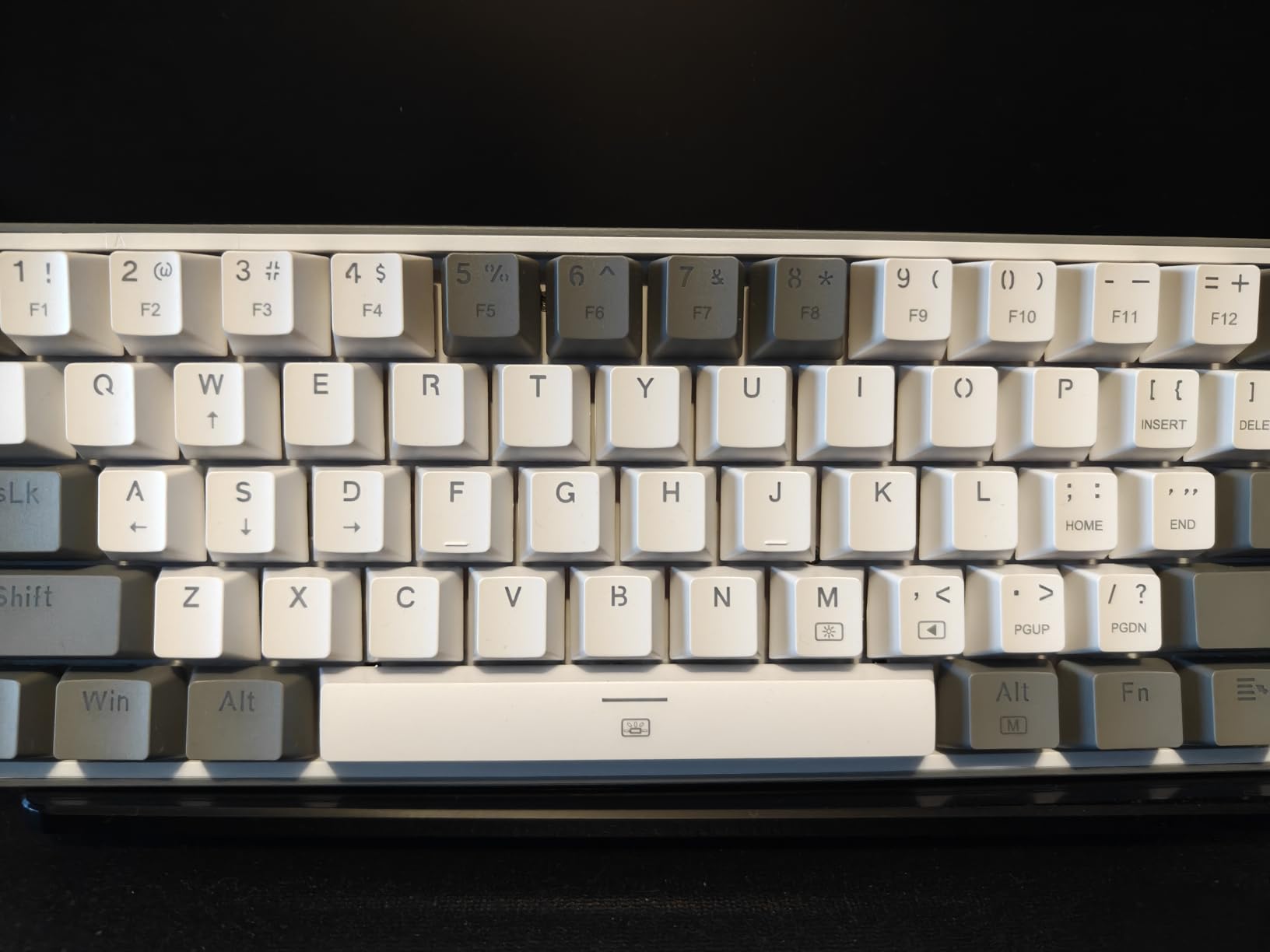 Redragon K617 Fizz 60% Wired RGB Gaming Keyboard, 61 Keys Hot-Swap Compact Mechanical Keyboard w/White and Grey Color Keycaps, Linear Red Switch, Pro Driver/Software Supported customer photo 1