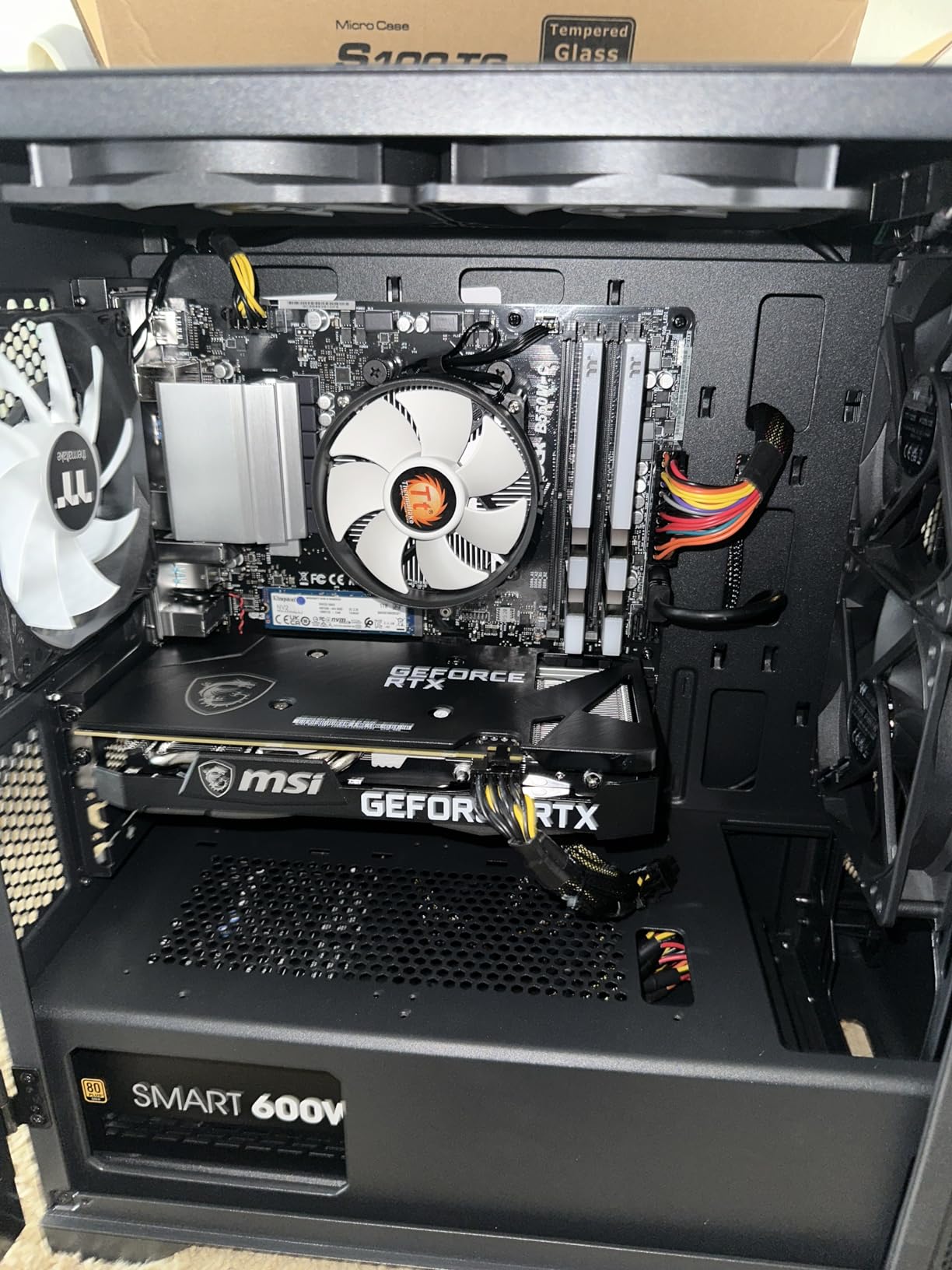 Thermaltake Graphite 360 Gaming PC (AMD Ryzen 5 5600X, RTX 3060, 16GB RGB 3200Mhz DDR4 ToughRAM RGB Memory, 1TB NVMe M.2, WiFi, Win 10 Home) Gaming Desktop Computer S1BK-B550-G36-LCS,Black customer photo 1