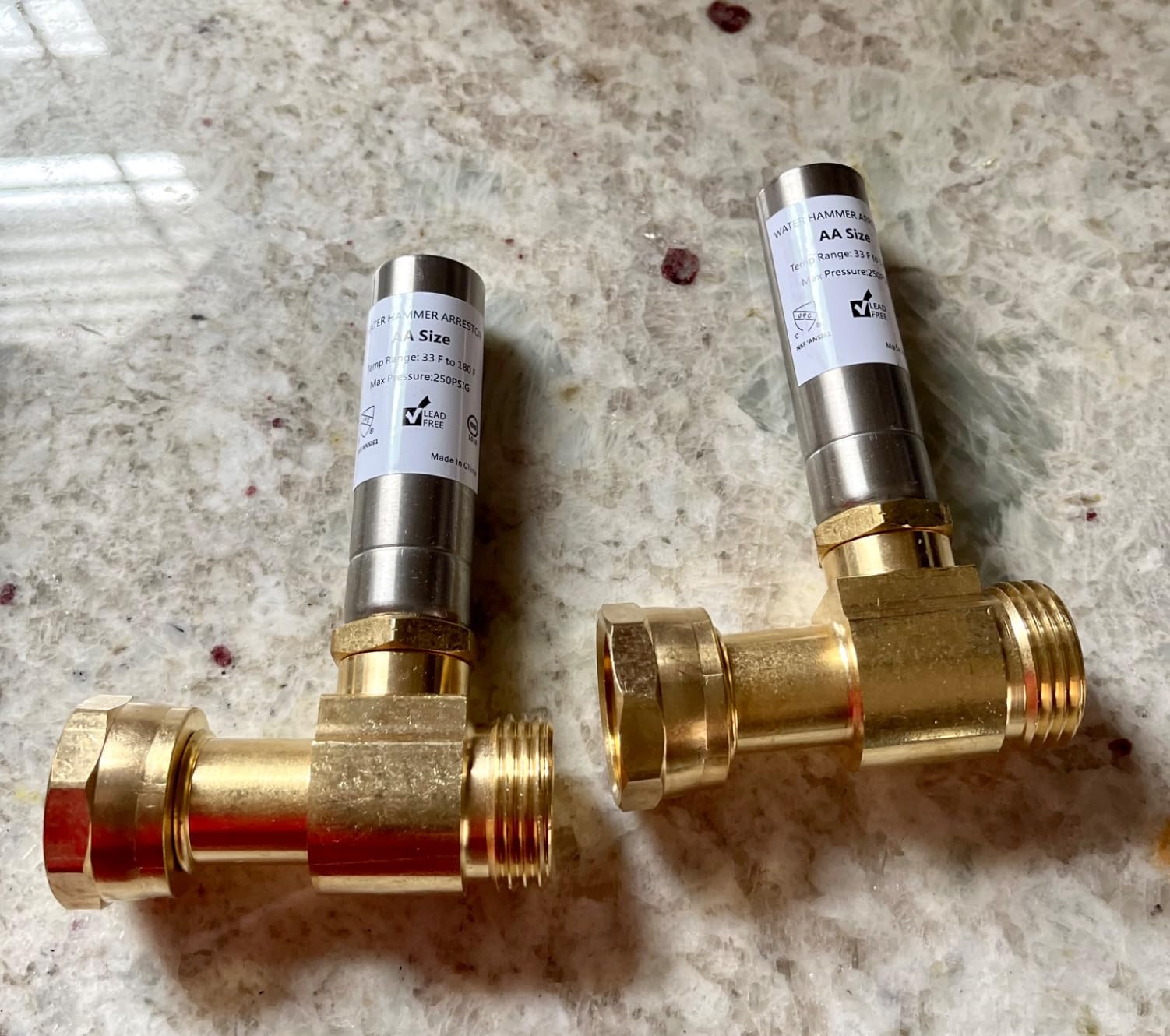 (2 Pack) Lidertik Water Hammer Arrestor Washing Machine 3/4 Absorb Shock and Reduce Noise Laundry Washer Knock Valve Garden Hose Air Inline Sink Dishwasher customer photo 2