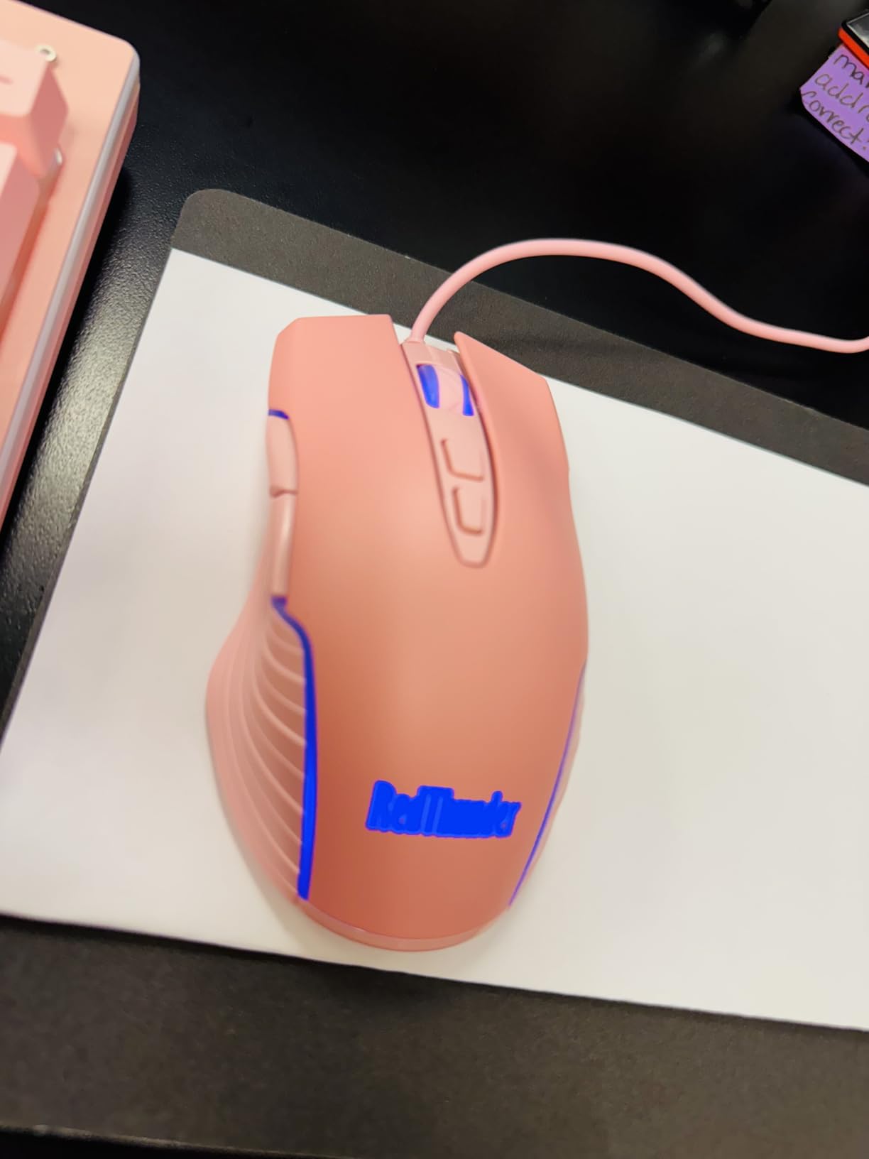 RedThunder K10 Wired Gaming Keyboard and Mouse and Wrist Rest Combo, RGB Backlit, Mechanical Feel Anti-ghosting Keyboard + 7D 7200 DPI Mice+Soft Leather Wrist Rest 3 in 1 PC Gamer Accessories(Black) customer photo 2