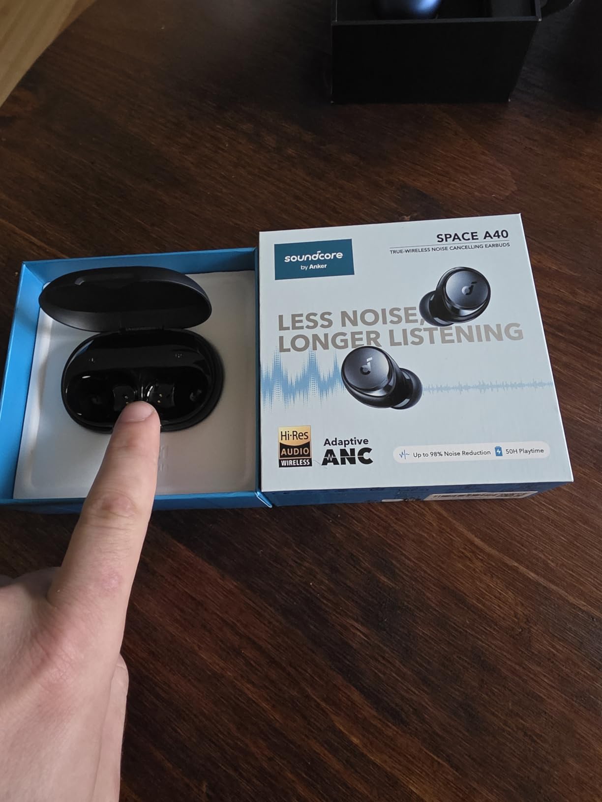 Soundcore by Anker Space A40 Adaptive Active Noise Cancelling Wireless Earbuds, Reduce Noise by Up to 98%, Ultra Long 50H Playtime, 10H Single Playtime, Hi-Res Sound, Comfortable Fit, Wireless Charge customer photo 2