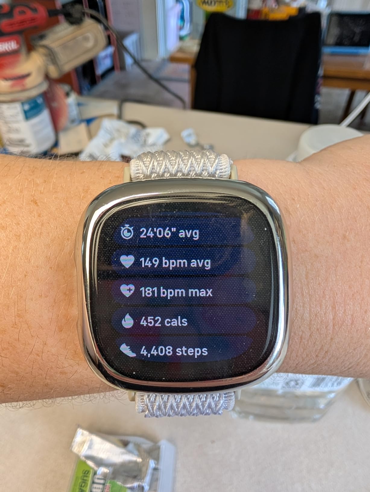 Fitbit Versa 4 Fitness Smartwatch with Daily Readiness - 3-Month Google Health Premium Membership Included - GPS, 24/7 Heart Rate, 40+ Exercise Modes, Sleep Tracking - Waterfall Blue/Platinum customer photo 2