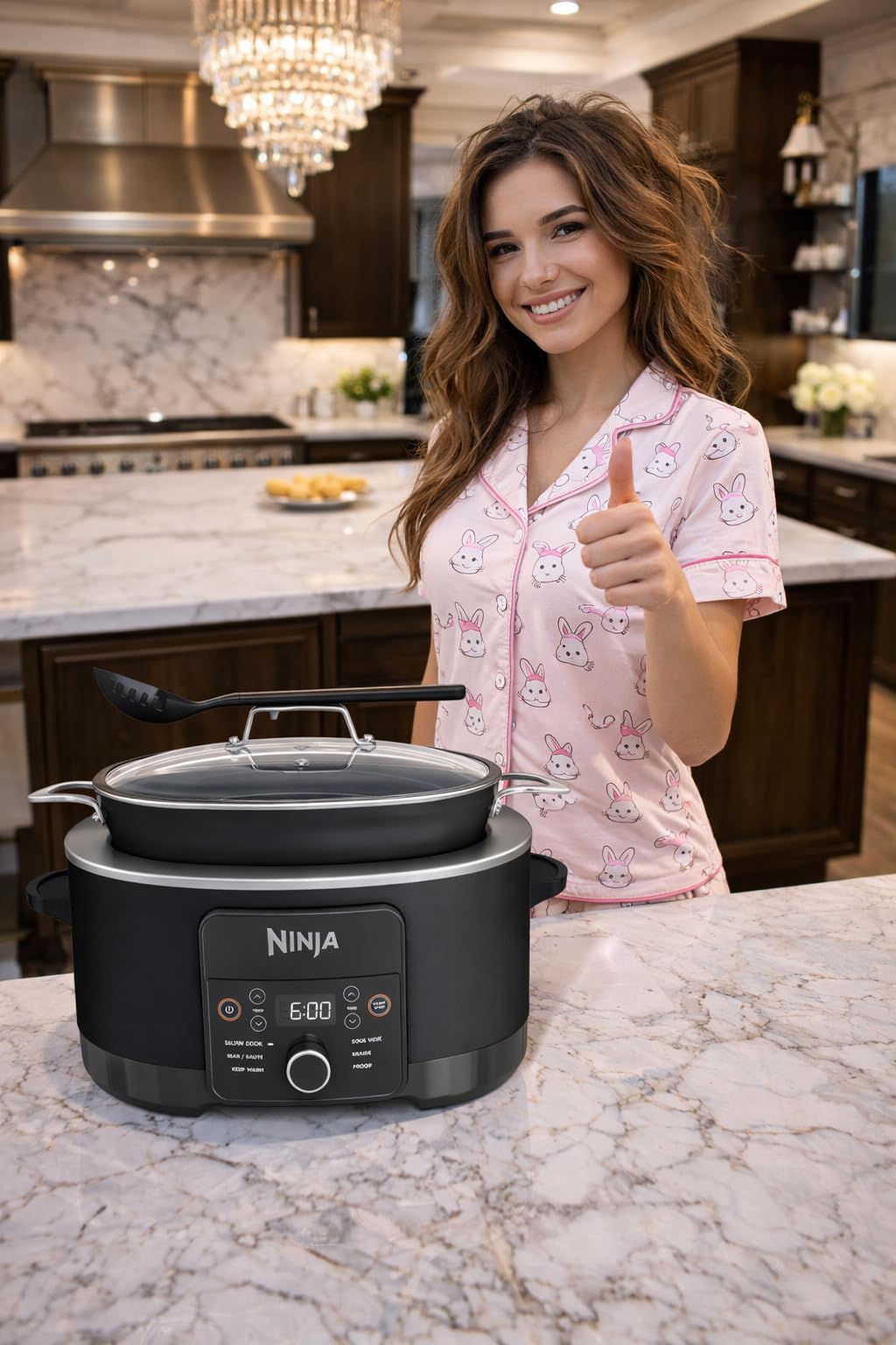 Ninja 14-in-1 PossibleCooker PRO 8.5qt, Sous Vide, Proof, Bake, & Steam Multicooker, Slow Cooker, Dutch Oven, Glass Lid & Integrated Spoon, Nonstick, Oven Safe Pot 500F, Sea Salt Gray customer photo 1