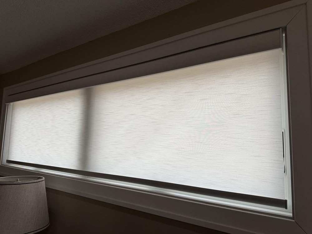 SmartWings Motorized Light Filtering Shades, Work with Matter Thread Apple Homekit, Alexa SmartThings Google, Cordless Window Shades with Remote Control, Rechargeable, Custom Size, Fabric Sample customer photo 2