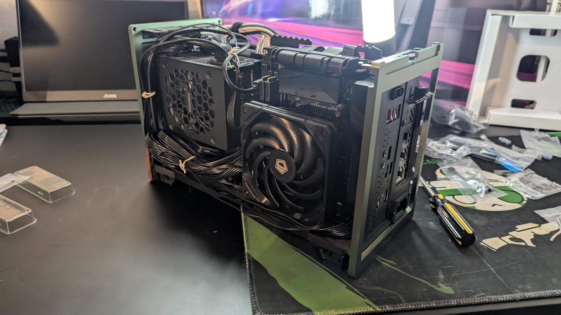 ID-COOLING IS-55 Black CPU Cooler Low Profile 57mm Height CPU Air Cooler 5 Heatpipes 120x120x15mm Slim Fan customer photo 2