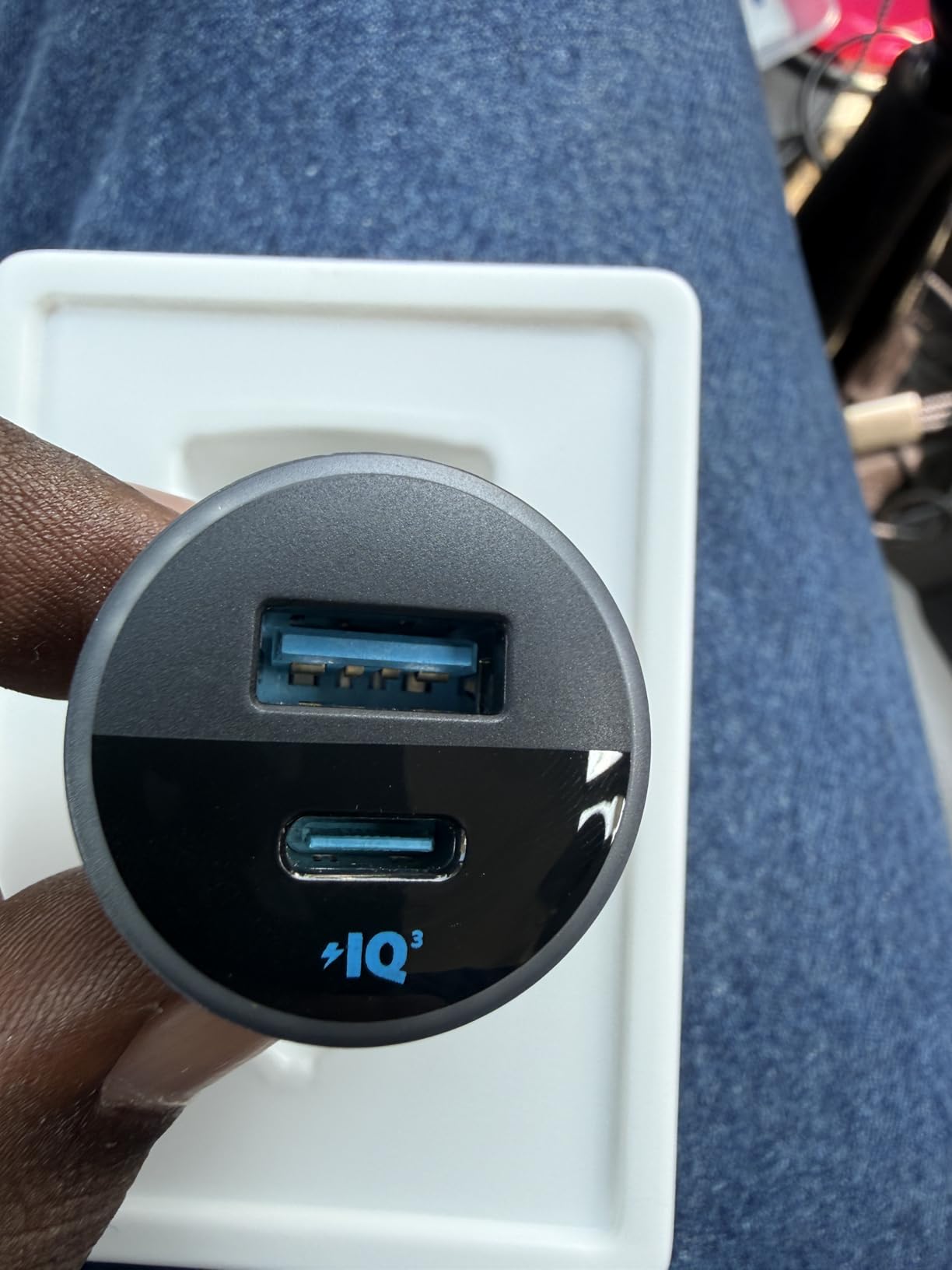 Anker 323 USB-C Car Charger Adapter, 52.5W Cigarette Lighter Charger with 30W PowerIQ 3.0 Fast Charging for iPhone 17/16/15/14/13/12 Series, Galaxy S25/24, Pixel customer photo 1