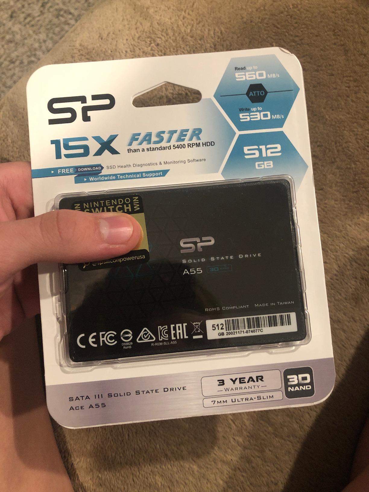 SP Silicon Power 4TB SSD 3D NAND A55 SLC Cache Performance Boost SATA III 2.5'' 7mm (0.28