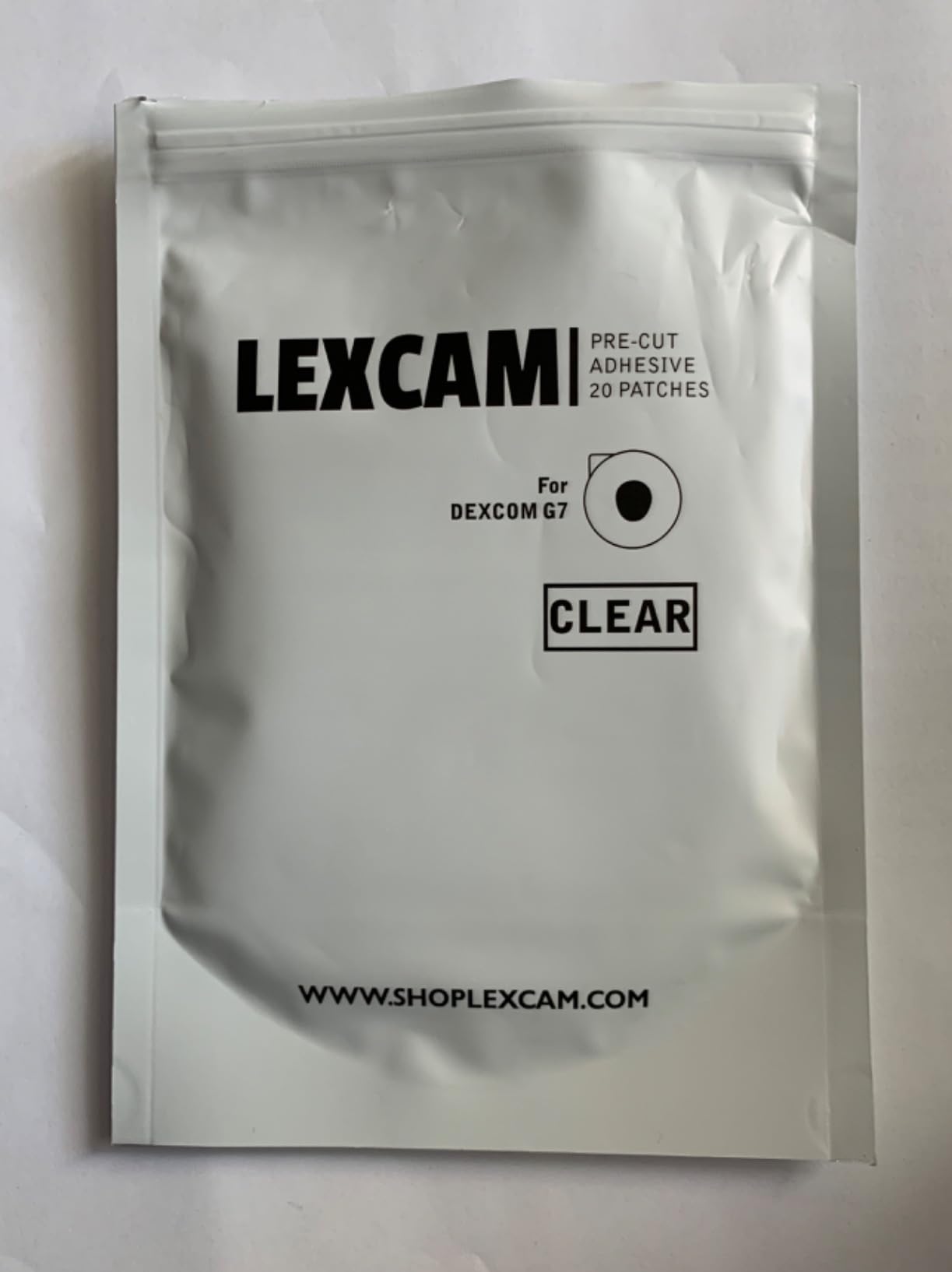 Lexcam Adhesive Patches Pre-Cut for Dexcom G7 & Stelo, Pack of 20 Patches, Waterproof, Transparent Overpatches for Continuous Glucose Monitoring, Sensor is NOT Included customer photo 1