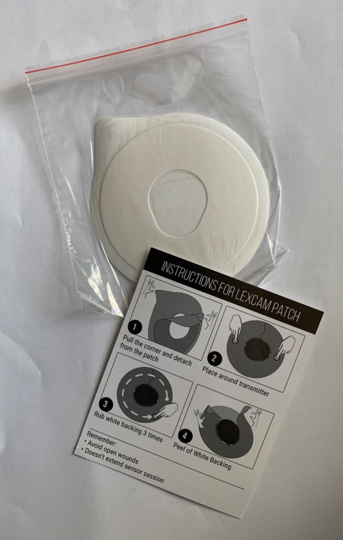 Lexcam Adhesive Patches Pre-Cut for Dexcom G7 & Stelo, Pack of 20 Patches, Waterproof, Transparent Overpatches for Continuous Glucose Monitoring, Sensor is NOT Included customer photo 2