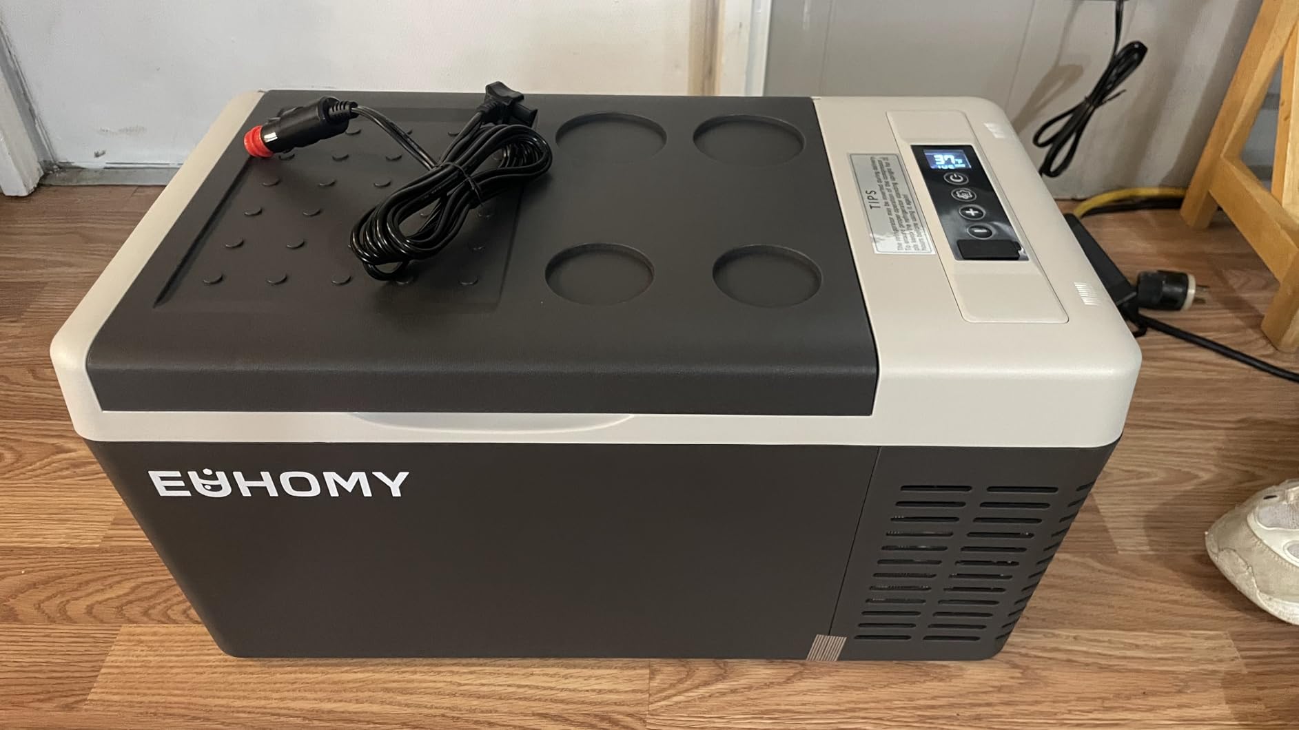 EUHOMY 12 Volt Refrigerator, 19QT(18L) Compressor Electric Cooler APP Control, Car Fridge -4°F~68°F, Portable Refrigerator 12/24V DC 100-240V AC, Portable Freezer for Camping, Travel, Boat customer photo 2