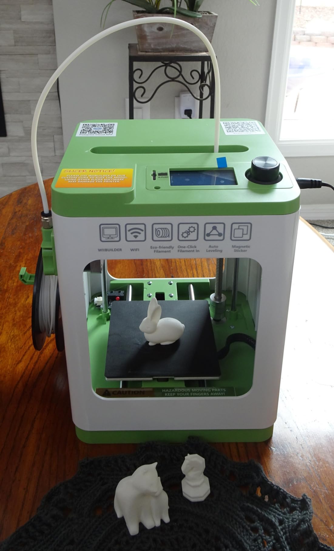 Fully Assembled Mini 3D Printer for Kids and Beginners - Complete Starter Kit with Auto Leveling 3D Printing Machine, 10M PLA Filament, and SD Card - WiFi 3D Home Printer customer photo 2