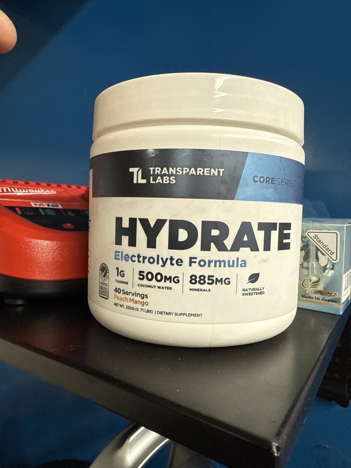 Transparent Labs Hydrate Naturally Sweetened Electrolytes Powder - Hydration Powder Electrolytes with Coconut Water, Calcium, Taurine, & Potassium - 40 Servings, Peach Mango customer photo 1