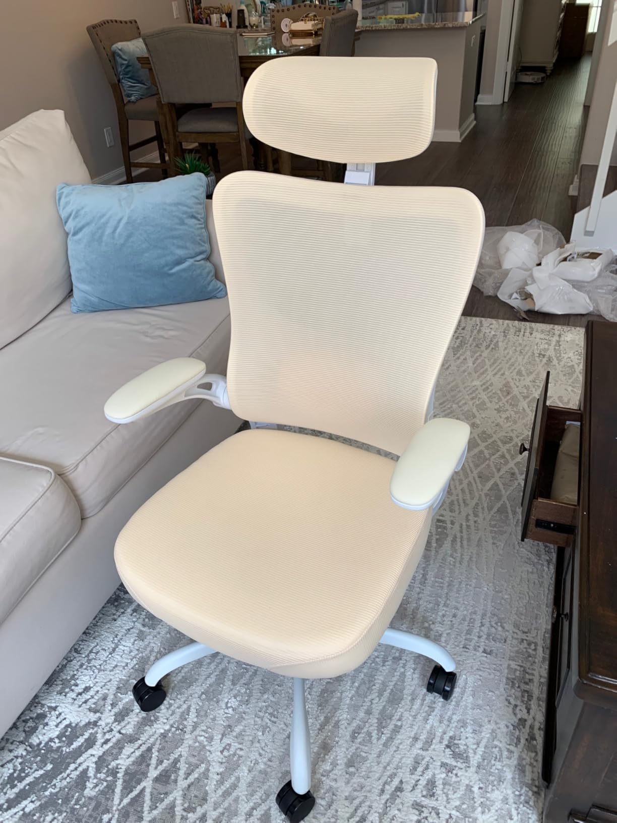 Marsail Ergonomic Office Chair - High Back Mesh with Adjustable Lumbar Support, 3D Armrests and Headrest, Rolling Work Swivel Task Chair customer photo 1