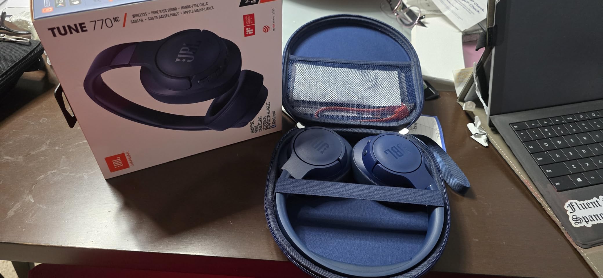 JBL Tune 770NC - Adaptive Noise Cancelling with Smart Ambient Wireless Over-Ear Headphones, Bluetooth 5.3, Up to 70H Battery Life with Speed Charge, Lightweight, Comfortable and Foldable Design (Black) customer photo 1