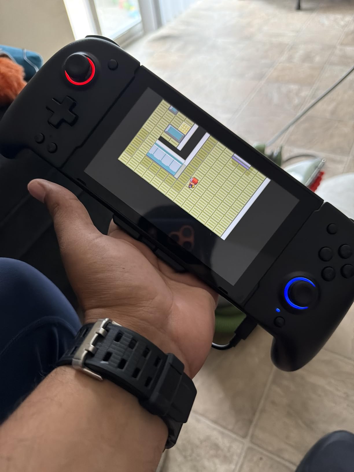 Spican Switch Controllers for Nintendo Switch/OLED Controller, Full-Size Switch Joy-pad for Better Handheld Mode, Switch Accessories Wireless Pro Controller with RGB Light/Battery/Turbo/Macro/4 Game Slot customer photo 2