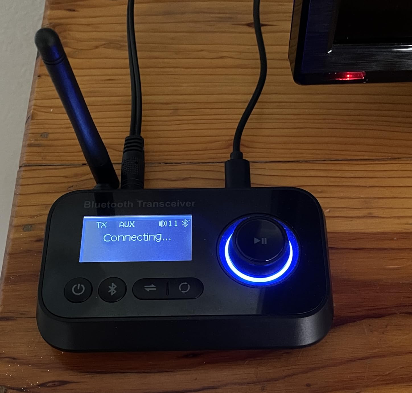 Bluetooth Transmitter Receiver 3-in-1 Bluetooth 5.3 Audio Adapter for 2 Headphones with Bypass Volume Control ON/Off Switch LCD Display 3.5mm Aux/Optical/RCA for Home Stereo TV Speaker PC customer photo 1