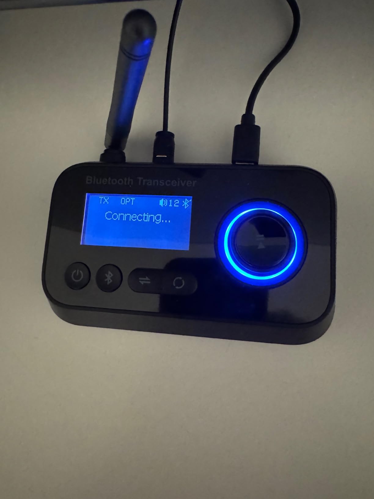 Bluetooth Transmitter Receiver 3-in-1 Bluetooth 5.3 Audio Adapter for 2 Headphones with Bypass Volume Control ON/Off Switch LCD Display 3.5mm Aux/Optical/RCA for Home Stereo TV Speaker PC customer photo 2
