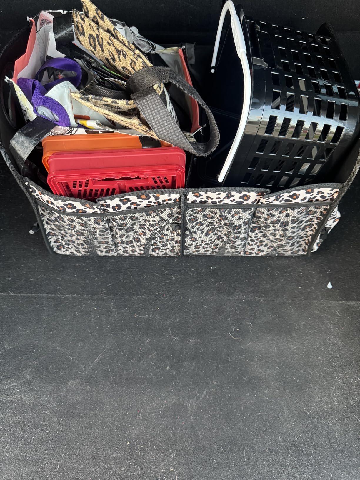 Femuar Car Trunk Organizer with Large Capacity Waterproof Car Accessories for Women & Men, Collapsible Trunk Organizer for Suv/Jeep/Sedan,Tools (Black, Standard) customer photo 1