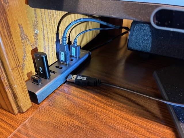 4Ft 7-Port USB 3.0 Hub for Desktop - Aluminium USB Extender Hub 5Gbps, USB Multiport Adapter, USB Splitter, USB Hub Long Cable for Desktop, PC, Flash Drive, Mobile HDD, Windows/XPS, 1.2m customer photo 2